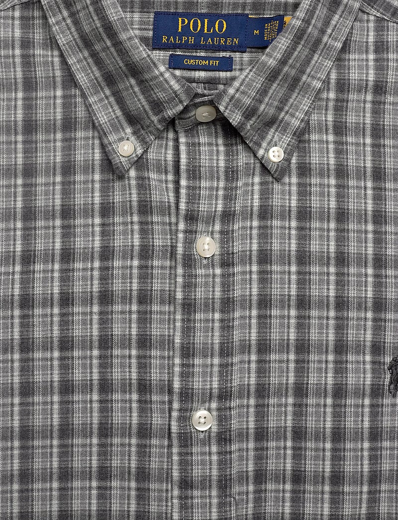 Polo Ralph Lauren - Custom Fit Brushed Oxford Shirt - basic skjortor - 7033b grey heathe - 2