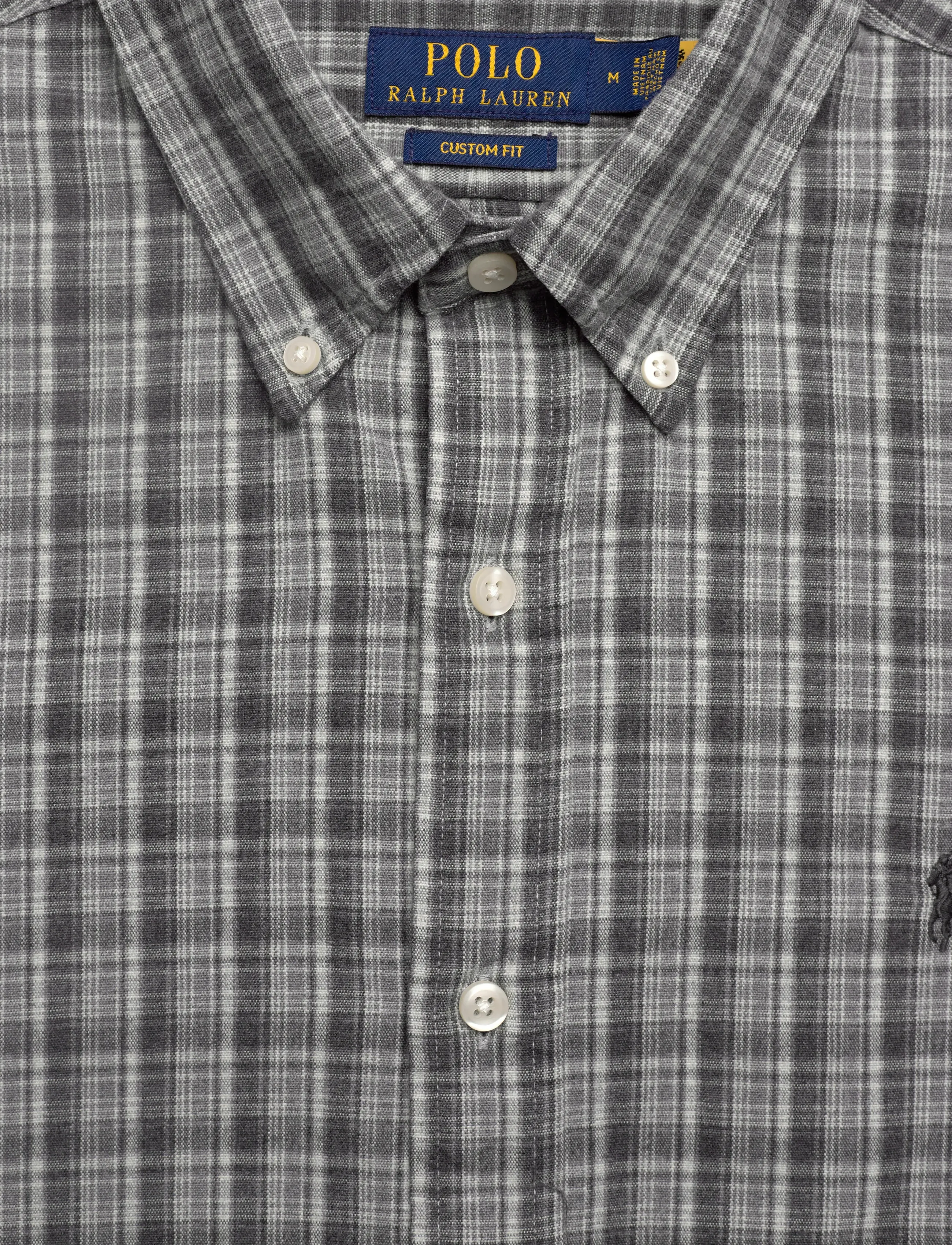 Polo Ralph Lauren - Custom Fit Brushed Oxford Shirt - oxford shirts - 7033b grey heathe - 2