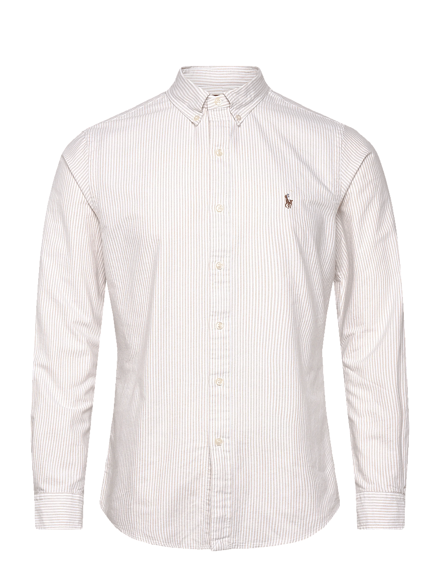 Polo Ralph Lauren - Slim Fit Striped Oxford Shirt - stribede skjorter - 6636g coastal bei - 1