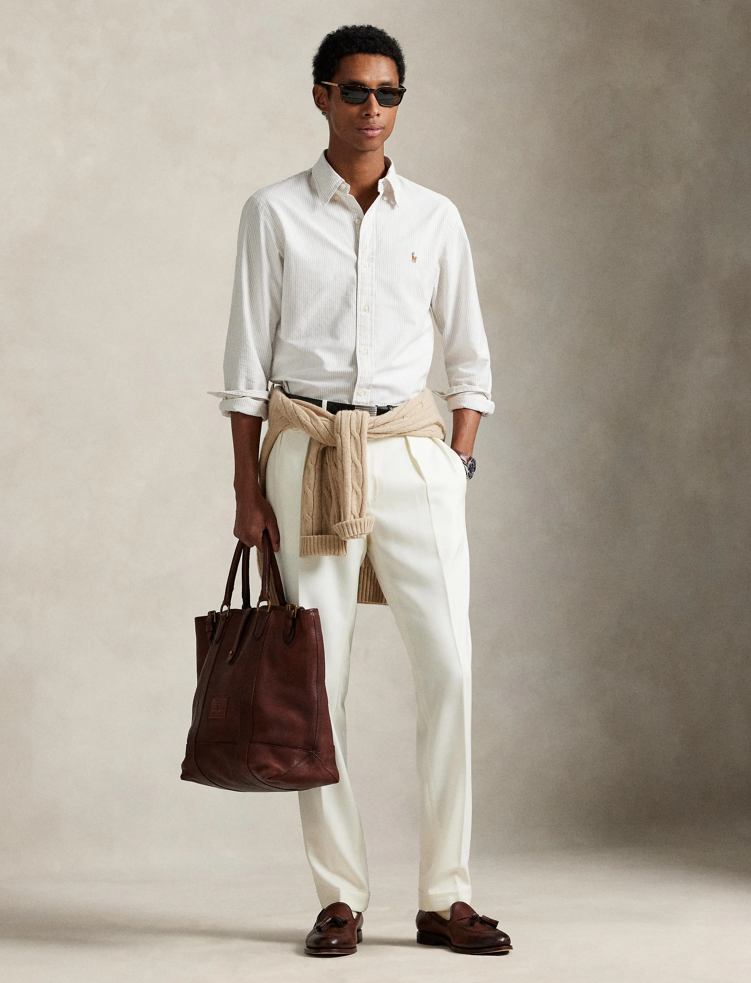 Slim Fit Striped Oxford Shirt