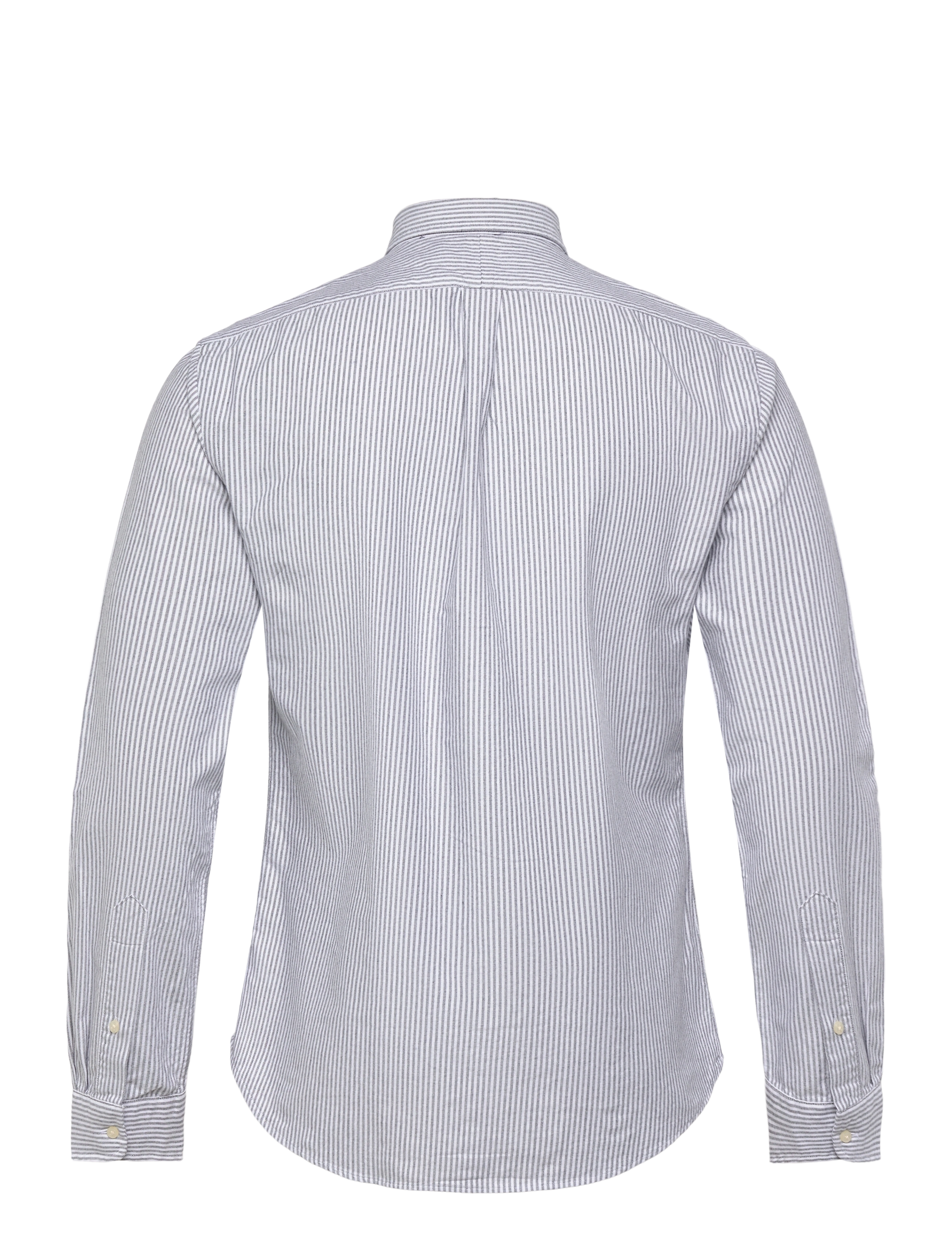 Polo Ralph Lauren - Slim Fit Striped Oxford Shirt - stribede skjorter - 6636o slate/white - 1