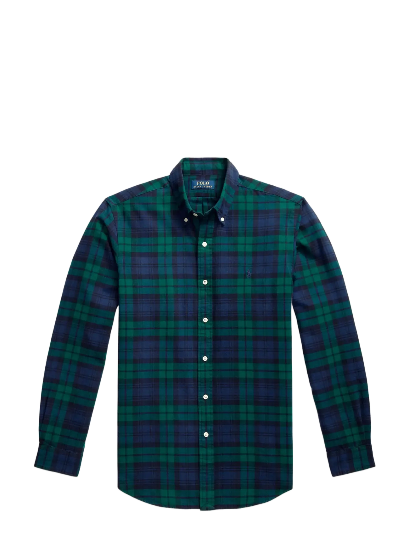 Polo Ralph Lauren - Custom Fit Plaid Brushed Oxford Shirt - 5753 navy/green m - 1