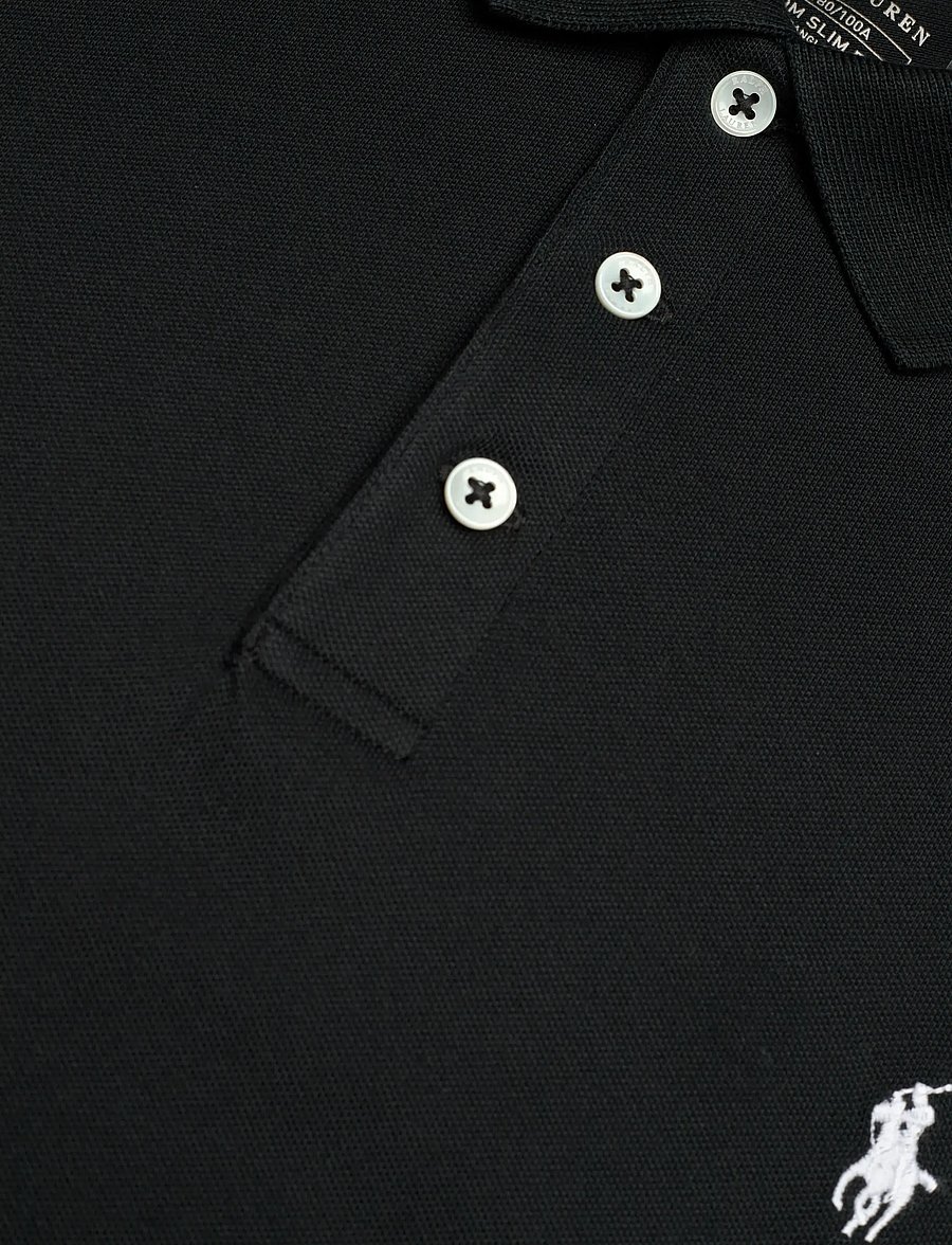 Polo Ralph Lauren - Custom Slim Fit Stretch Mesh Polo Shirt - polo black/c1730 - 2