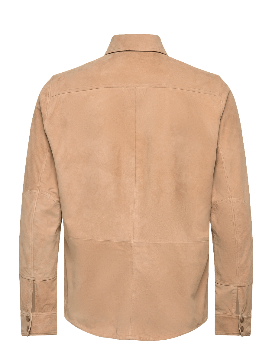 Polo Ralph Lauren - Reversible Suede-Taffeta Shirt Jacket - leather jackets - vintage khaki/dun - 1