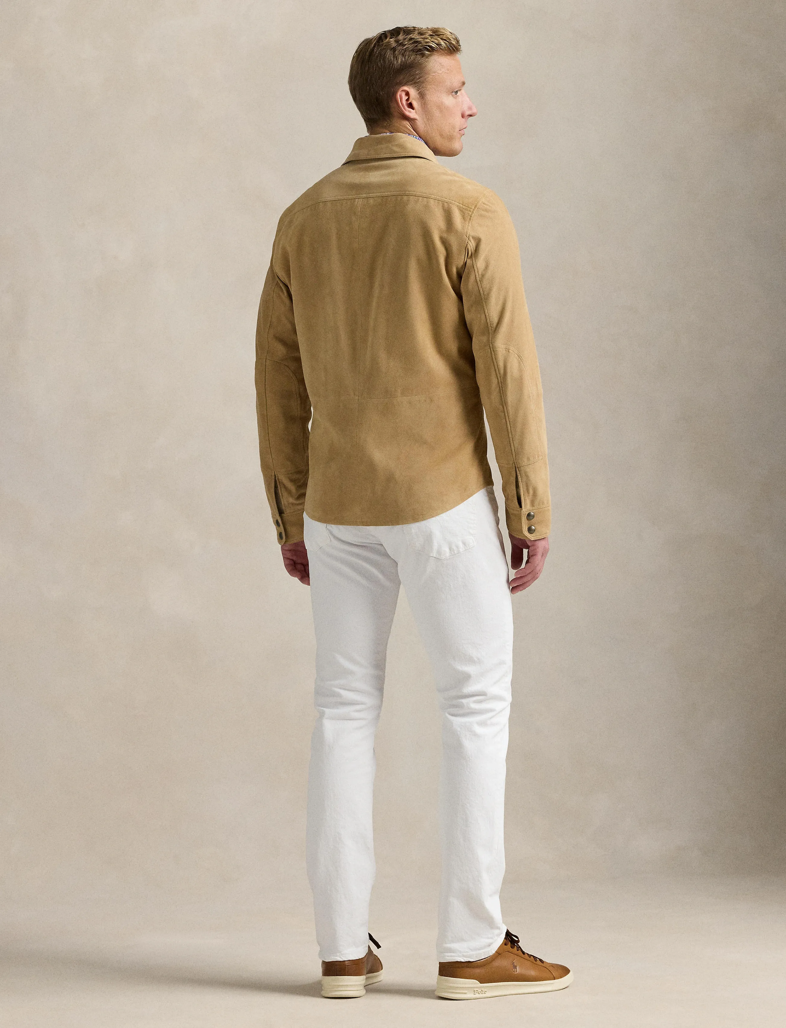 Polo Ralph Lauren Reversible Suede-Taffeta Shirt Jacket jackor herr – bild 4