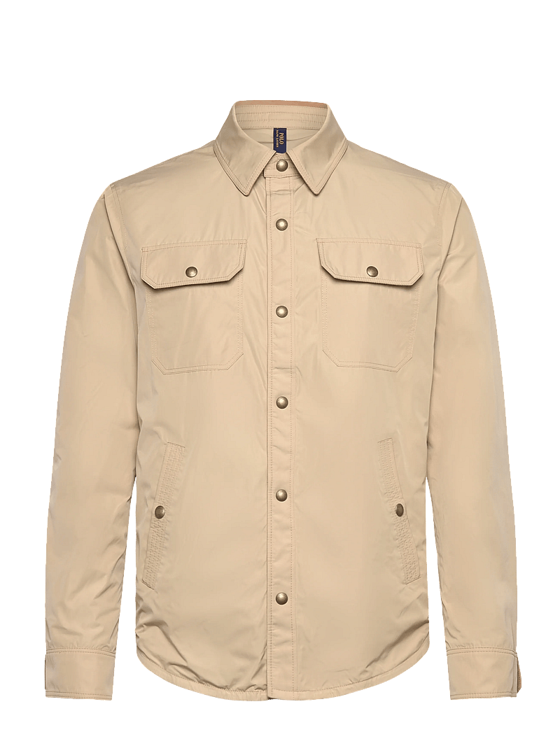 Polo Ralph Lauren - Reversible Suede-Taffeta Shirt Jacket - leichte jacken - vintage khaki/dun - 2