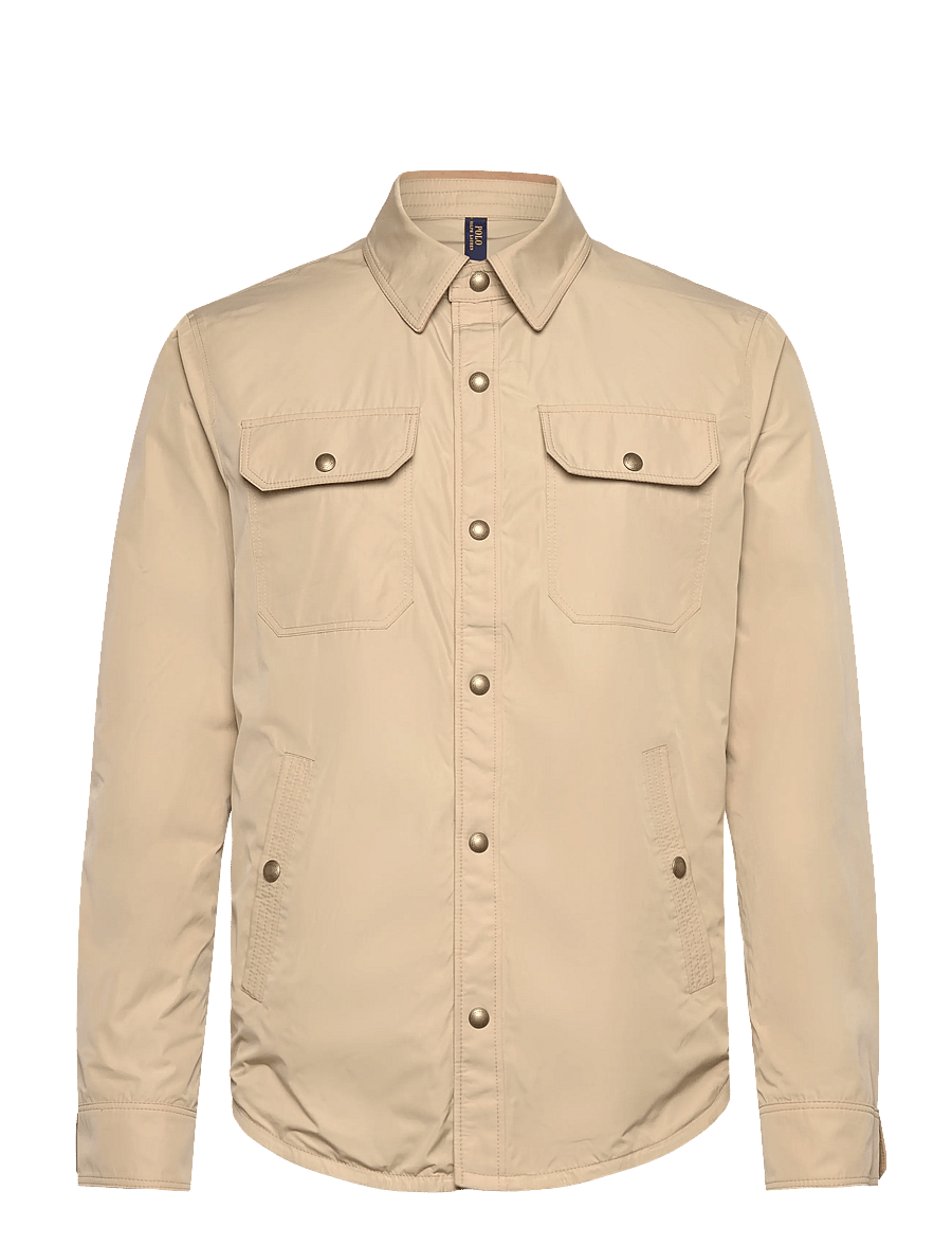 Polo Ralph Lauren - Reversible Suede-Taffeta Shirt Jacket - leather jackets - vintage khaki/dun - 2