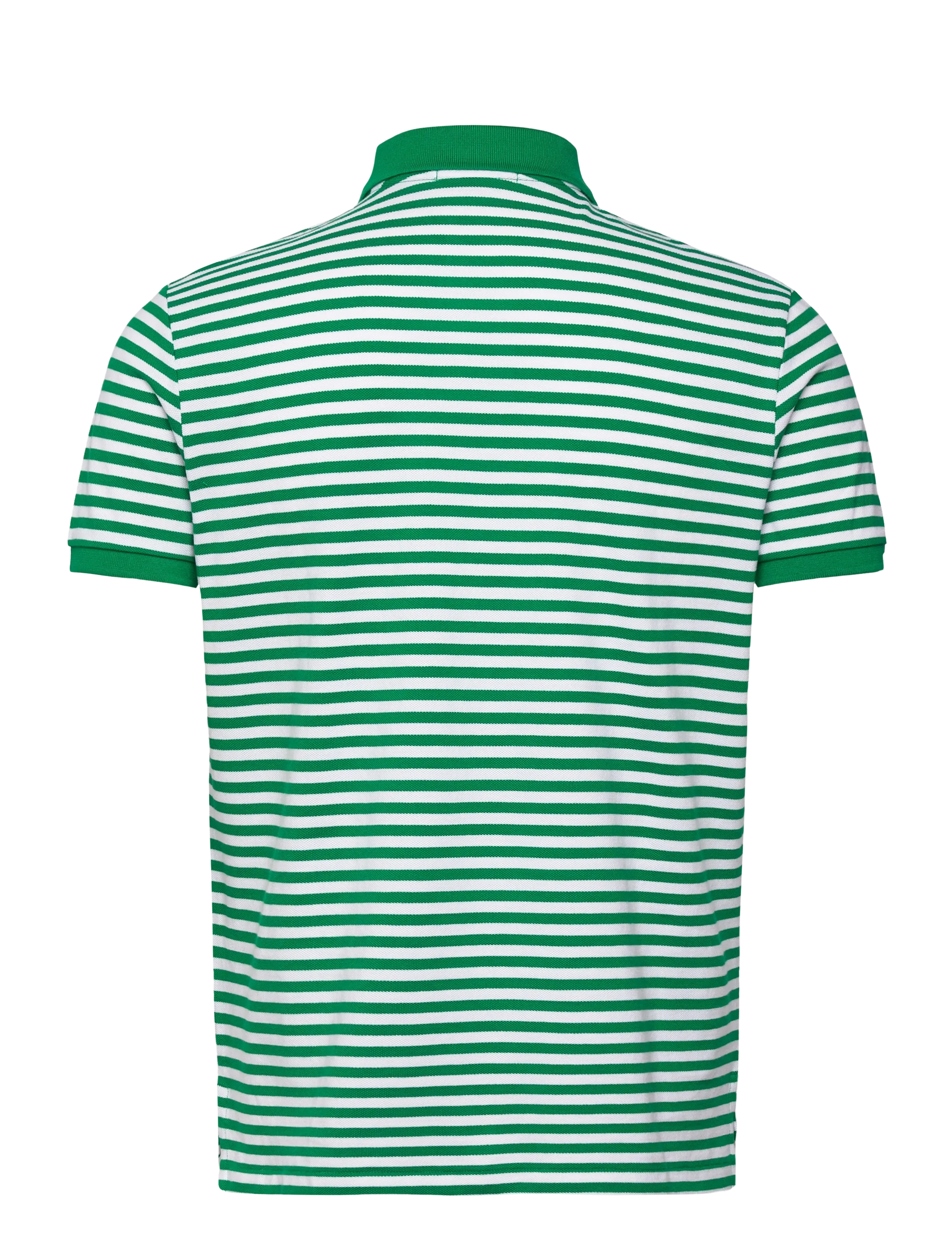Polo Ralph Lauren - Custom Slim Fit Striped Mesh Polo Shirt - stutterma pólóbolir - billiard/white - 2