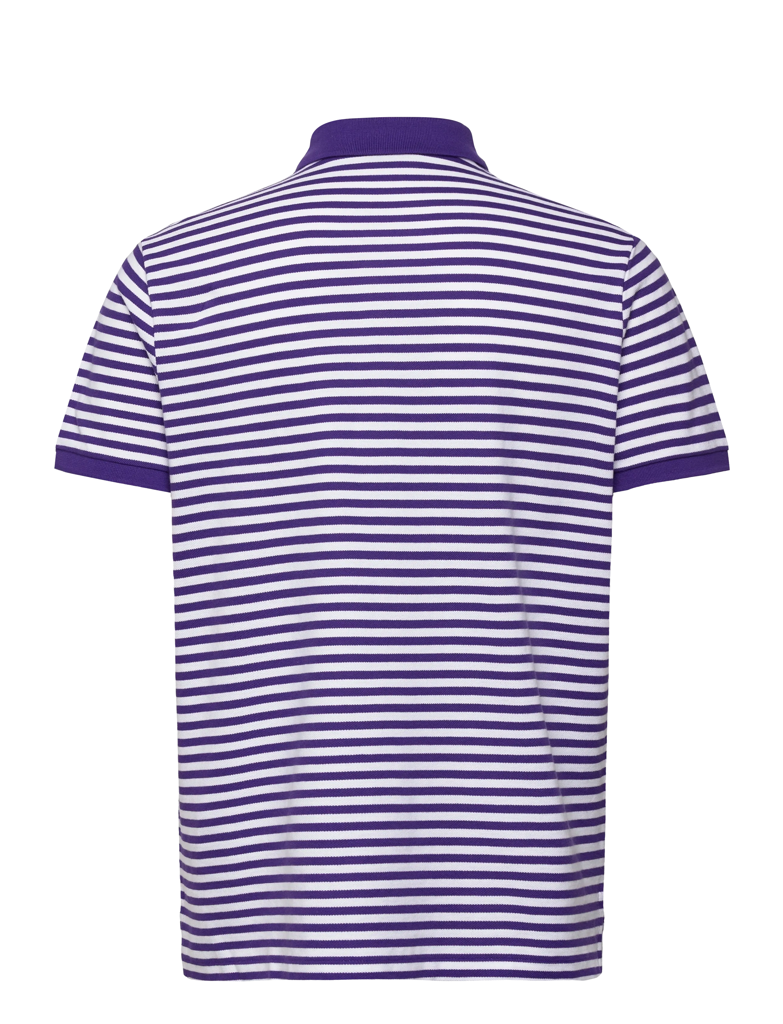 Polo Ralph Lauren - Custom Slim Fit Striped Mesh Polo Shirt - short-sleeved polos - cabana purple/whi - 2