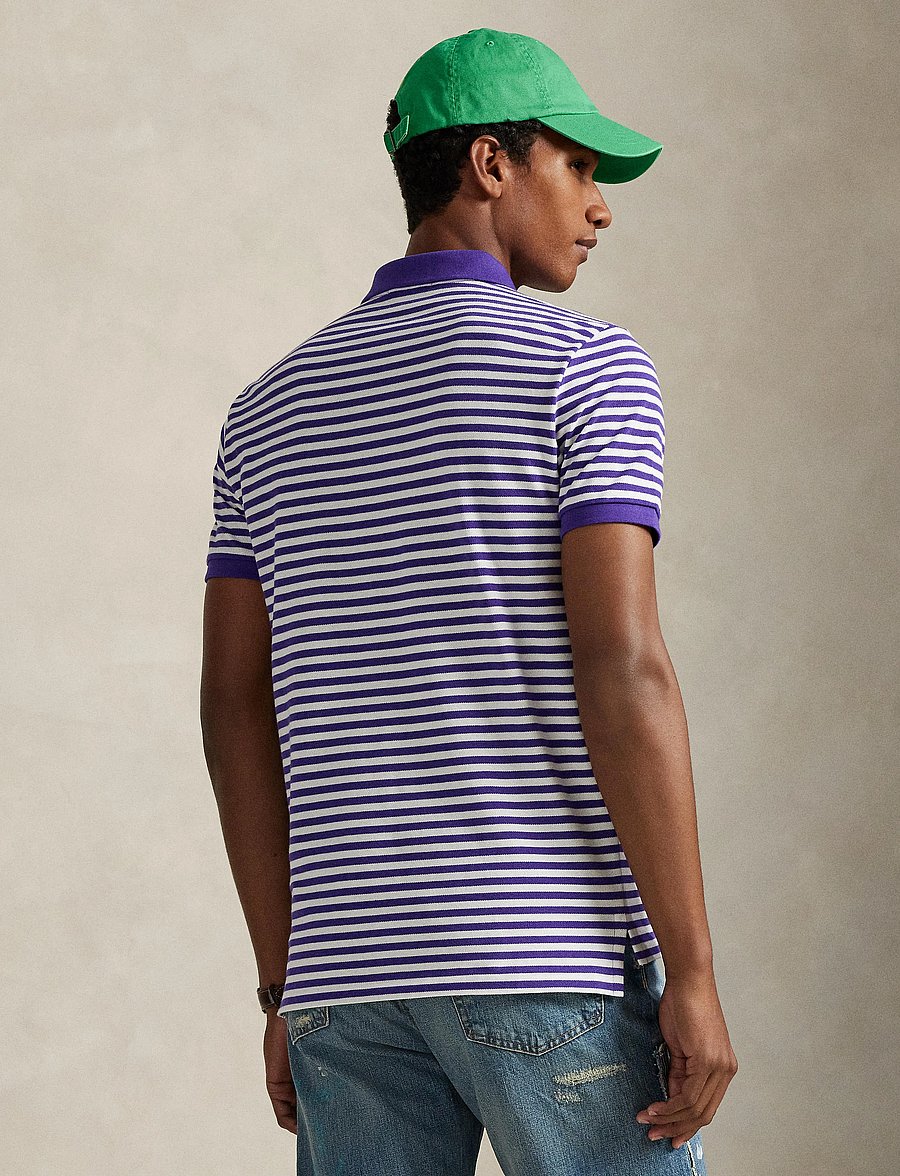Polo Ralph Lauren - 20/1 YD MESH-SSL-PSH - kurzärmelig - cabana purple/whi - 3