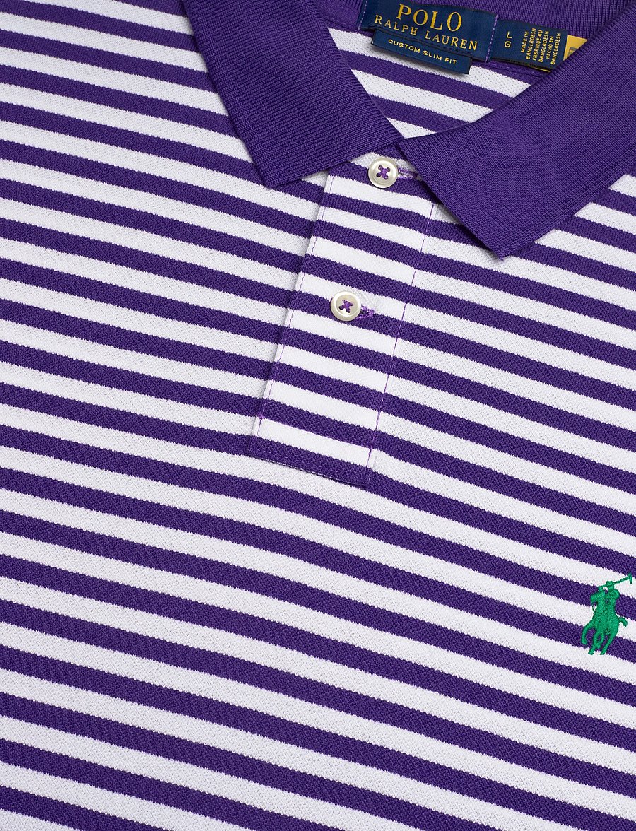 Polo Ralph Lauren - 20/1 YD MESH-SSL-PSH - kurzärmelig - cabana purple/whi - 4