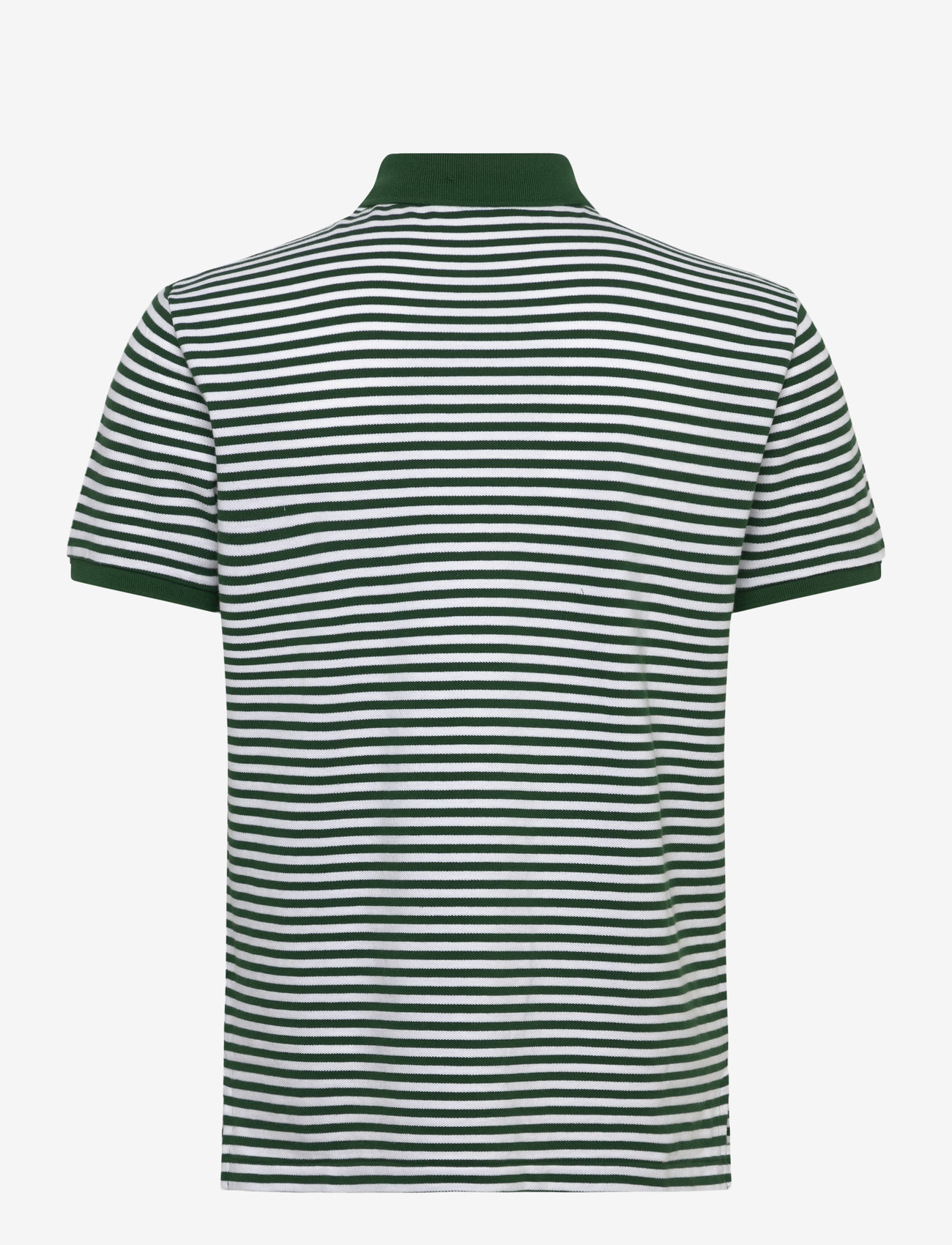 Polo Ralph Lauren - Custom Slim Fit Striped Mesh Polo Shirt - kortærmede poloer - new forest/white - 1