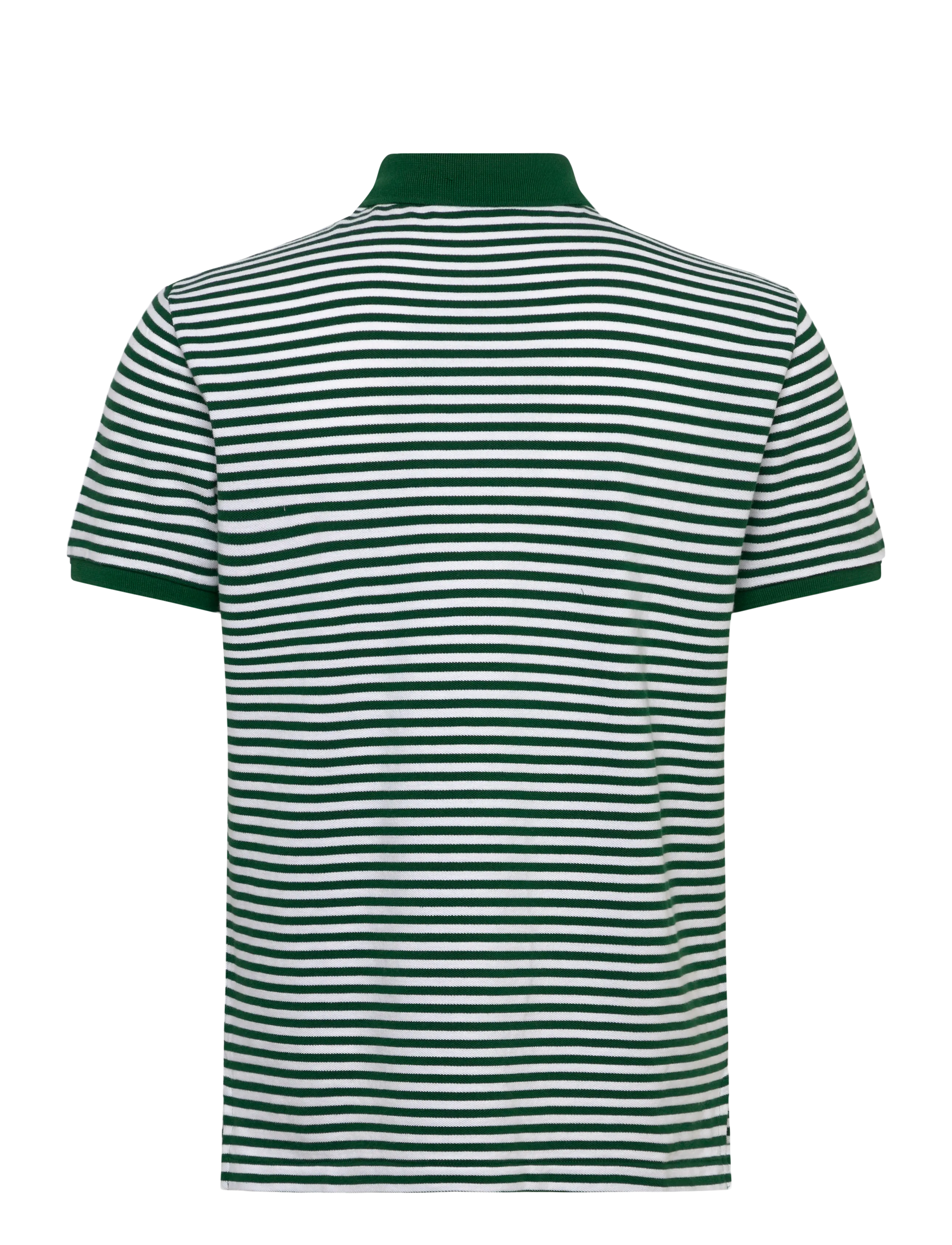 Polo Ralph Lauren - Custom Slim Fit Striped Mesh Polo Shirt - short-sleeved polos - new forest/white - 1