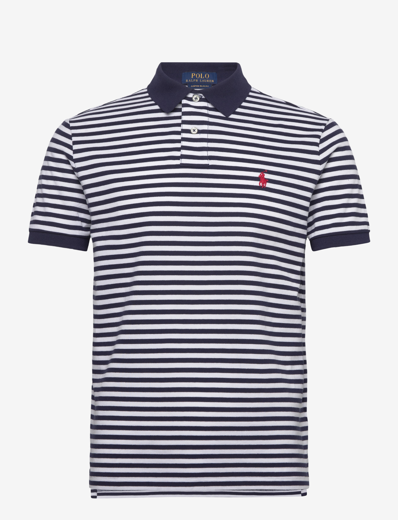 Polo Ralph Lauren - 20/1 YD MESH-SSL-PSH - lyhythihaiset - newport navy/whit - 0