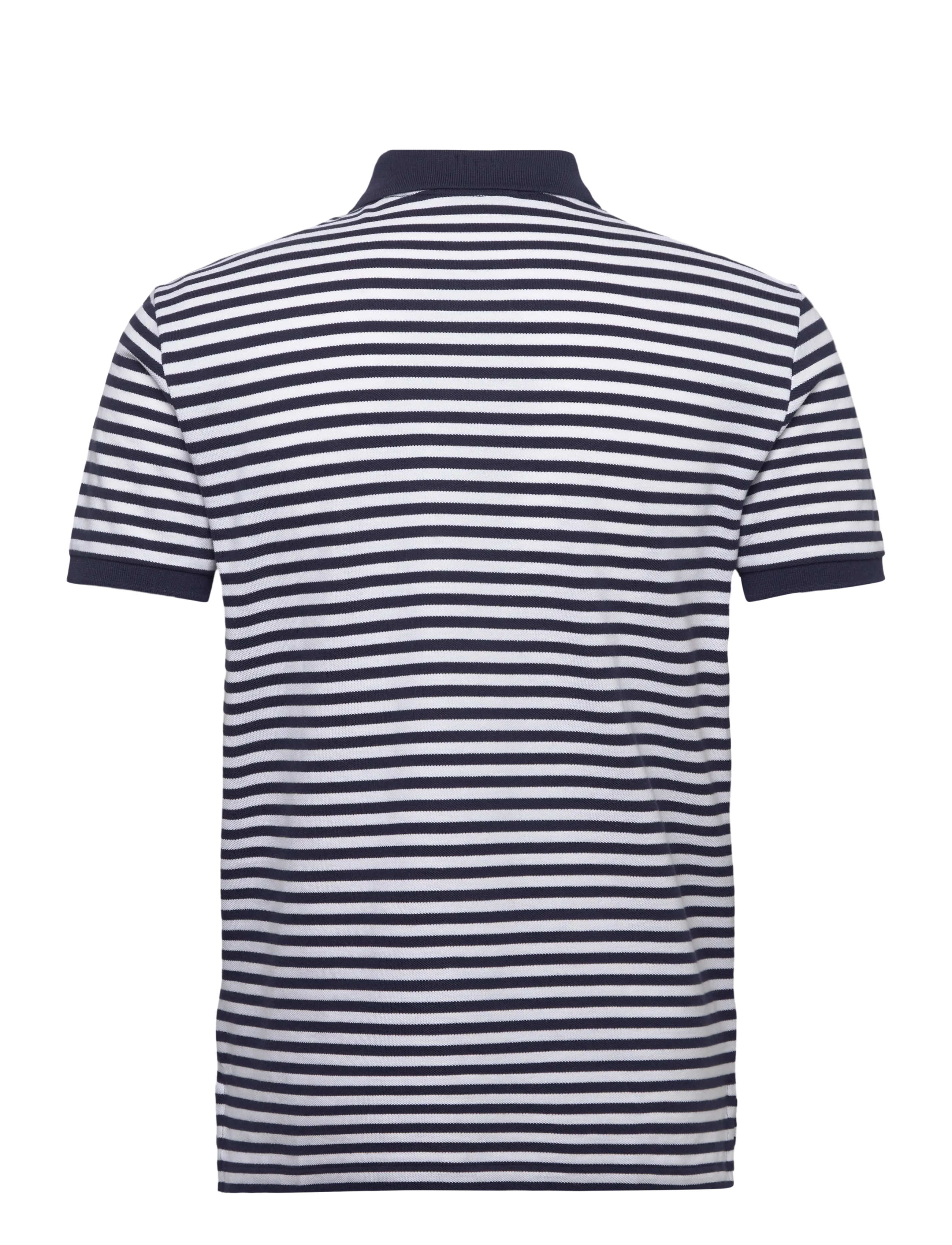 Polo Ralph Lauren - Custom Slim Fit Striped Mesh Polo Shirt - short-sleeved polos - newport navy/whit - 2