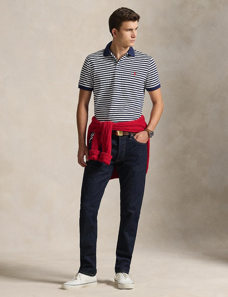 Polo Ralph Lauren - 20/1 YD MESH-SSL-PSH - kortærmede poloer - newport navy/whit - 0