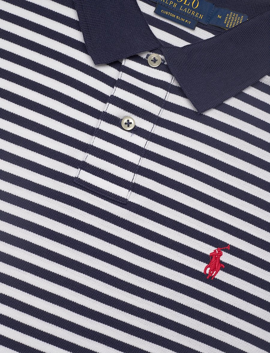 Polo Ralph Lauren - 20/1 YD MESH-SSL-PSH - kortærmede poloer - newport navy/whit - 4