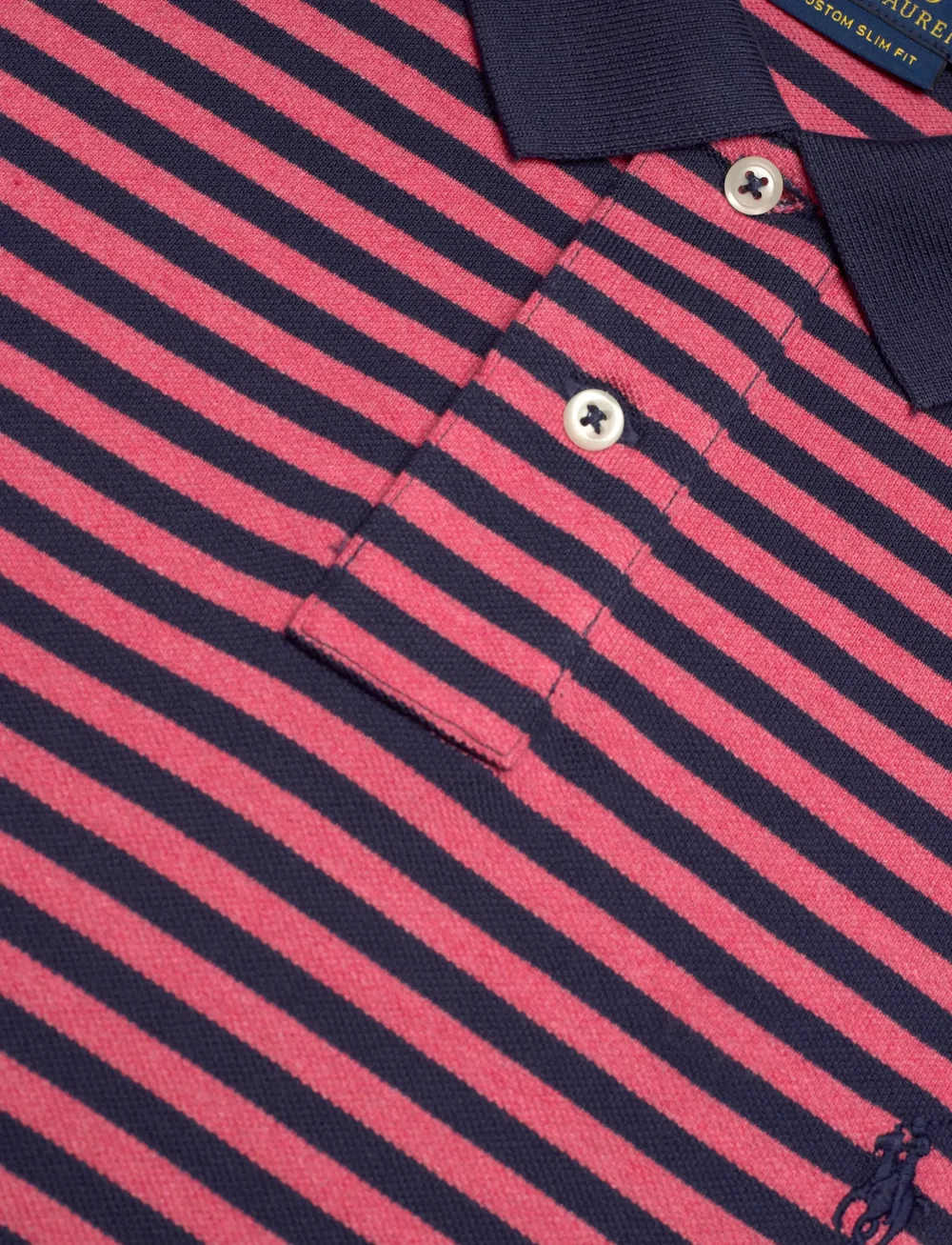 【Polo Ralph Lauren】CUSTOM SLIM FIT STRIPED MESH ポロシャツ Polo Ralph Lauren Custom Slim Fit Striped Mesh Polo Shirt
