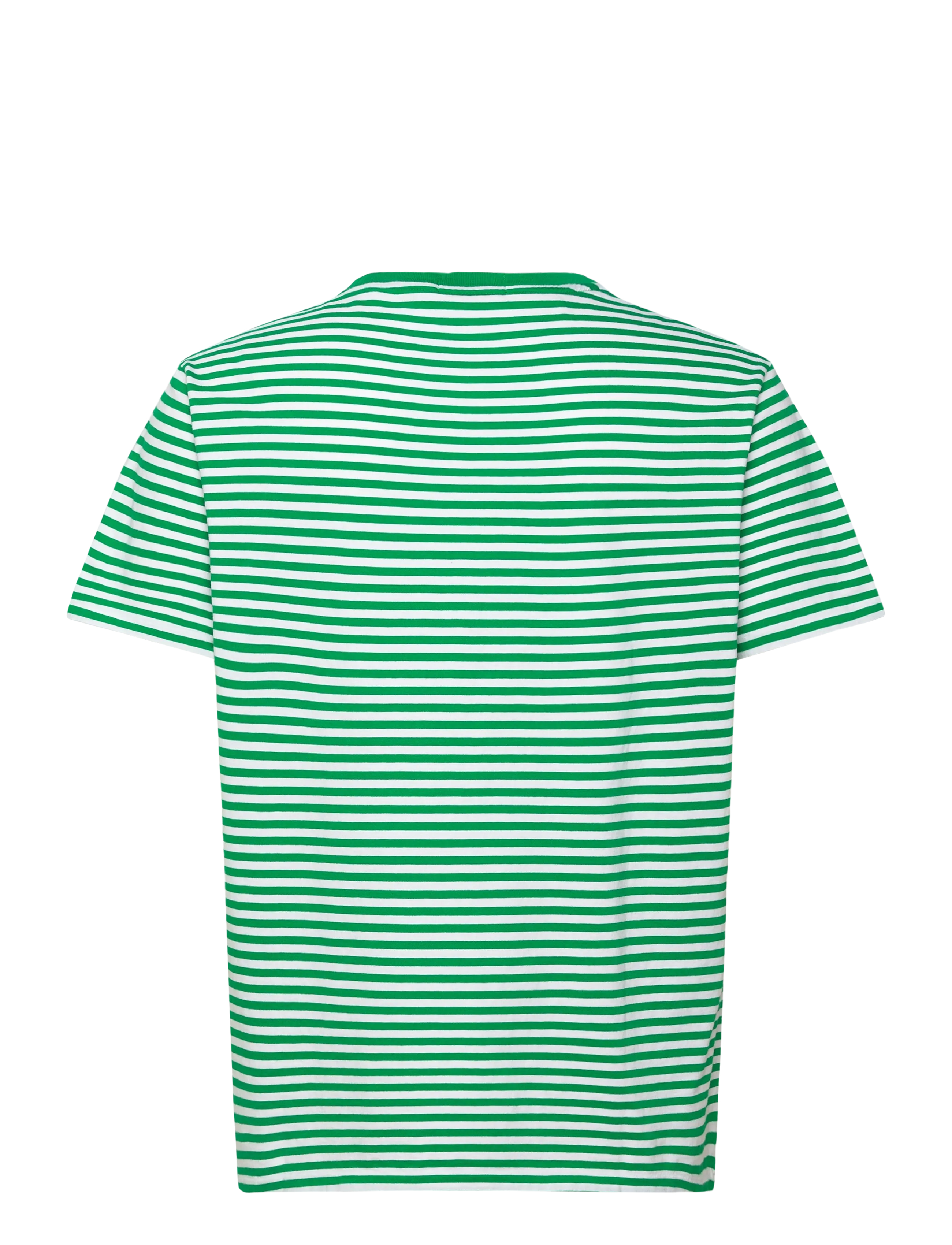 Polo Ralph Lauren - Custom Slim Fit Striped Jersey T-Shirt - kortærmede t-shirts - billiard/white - 1