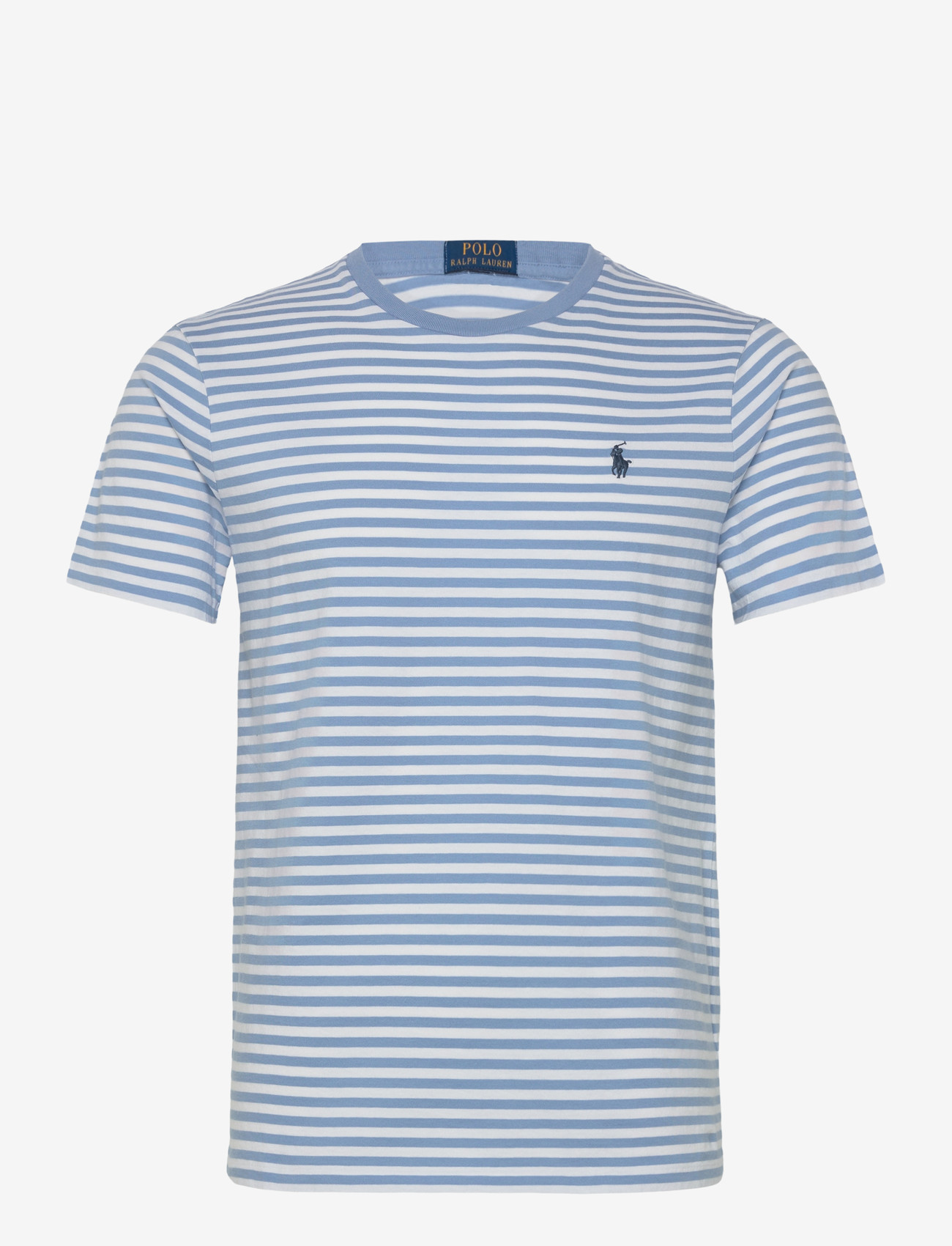 Polo Ralph Lauren - Custom Slim Fit Striped Jersey T-Shirt - kortærmede t-shirts - bristol blue/whit - 0