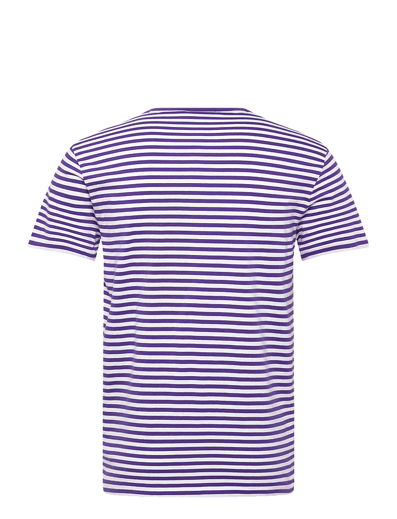 Polo Ralph Lauren - Custom Slim Fit Striped Jersey T-Shirt - lühikeste varrukatega t-särgid - cabana purple/whi - 2