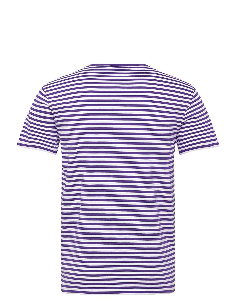 Polo Ralph Lauren - Custom Slim Fit Striped Jersey T-Shirt - short-sleeved t-shirts - cabana purple/whi - 2