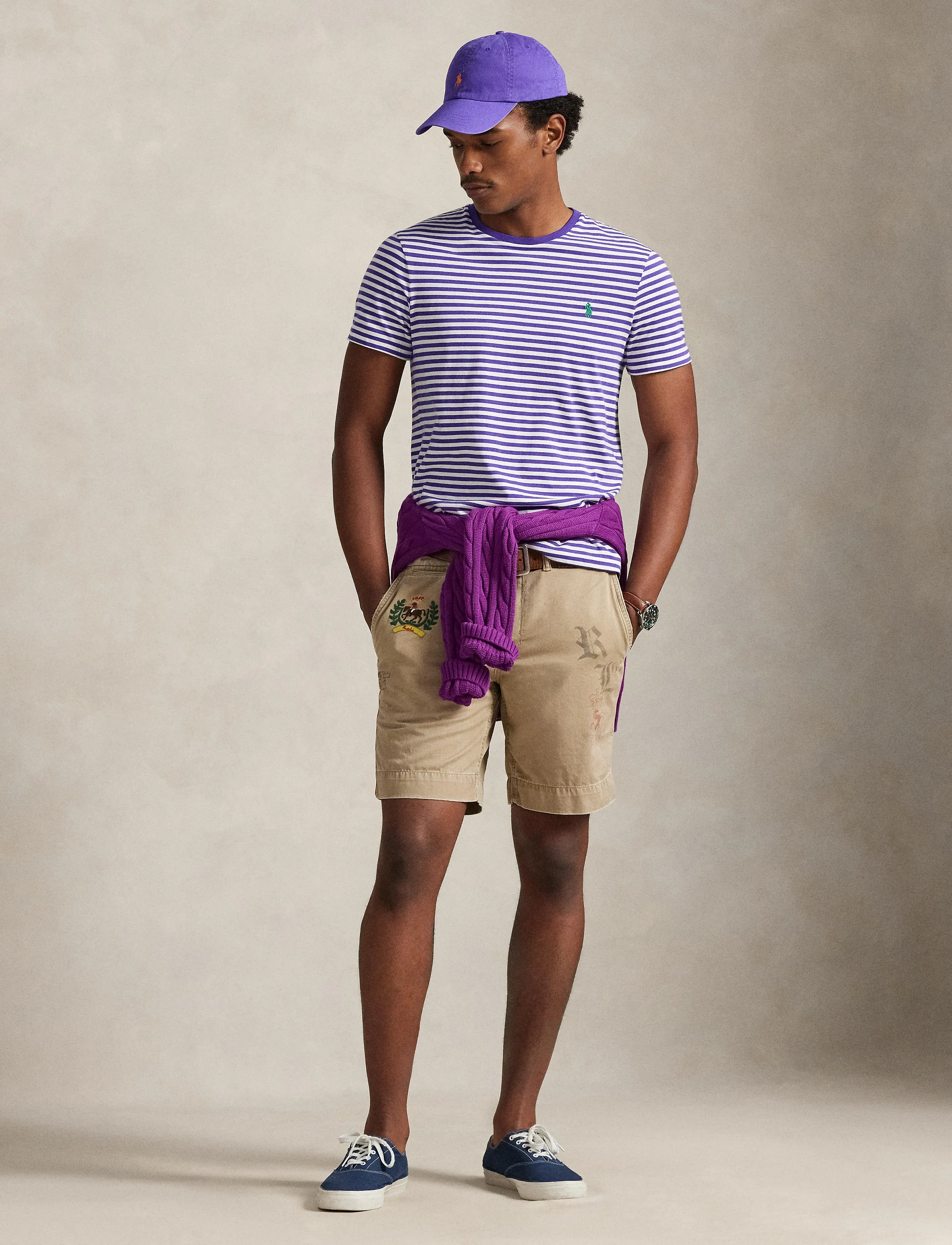 Custom Slim Fit Striped Jersey T-Shirt 2
