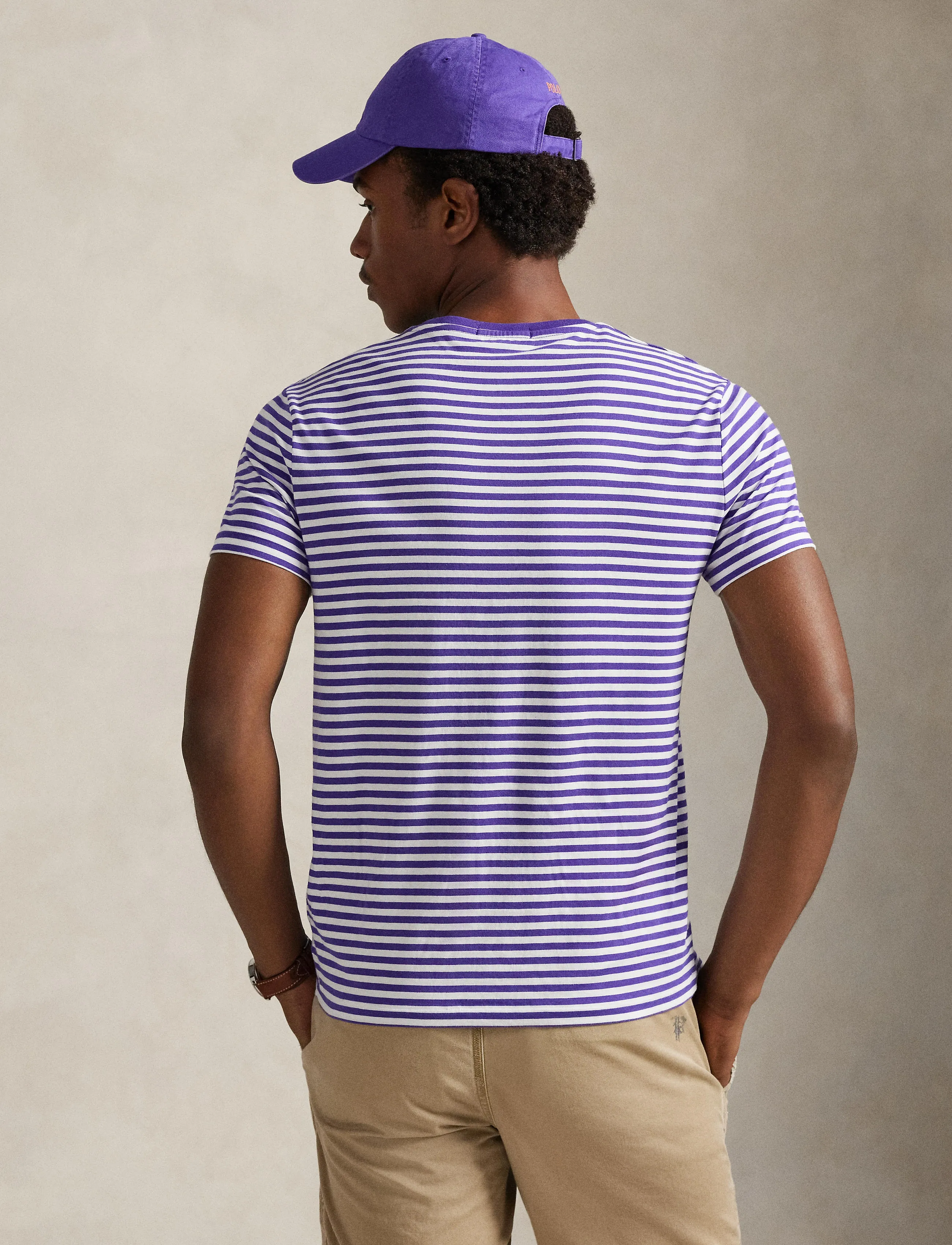 Custom Slim Fit Striped Jersey T-Shirt 4
