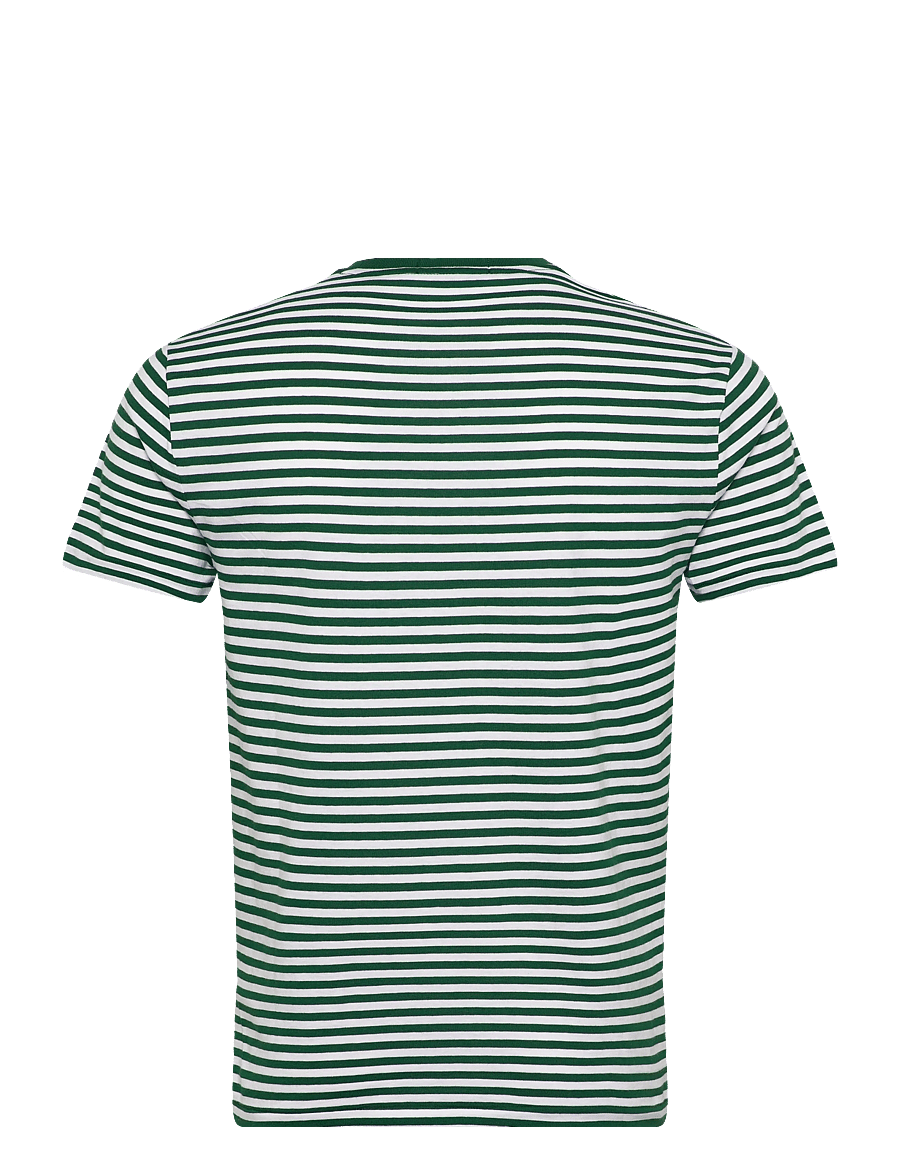 Polo Ralph Lauren - Custom Slim Fit Striped Jersey T-Shirt - short-sleeved t-shirts - new forest/white - 1