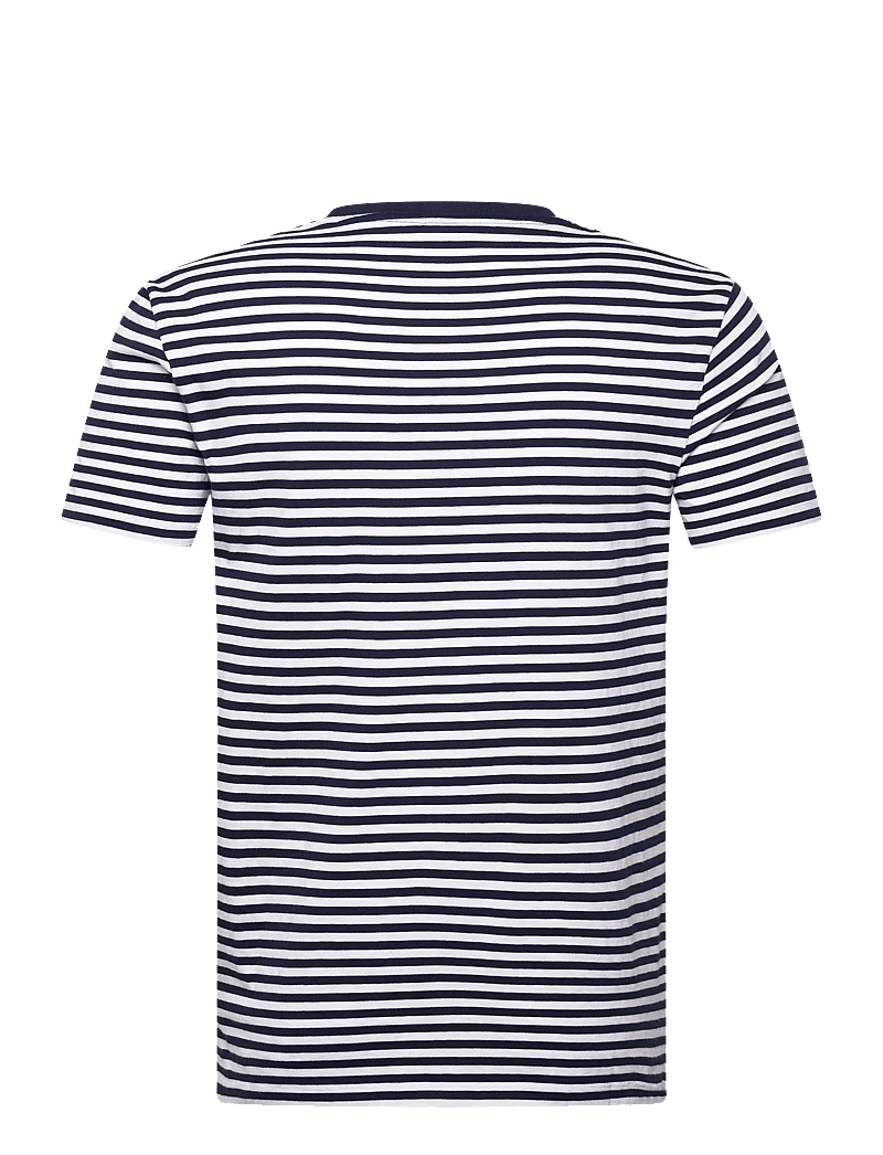 Polo Ralph Lauren - Custom Slim Fit Striped Jersey T-Shirt - lühikeste varrukatega t-särgid - newport navy/whit - 2