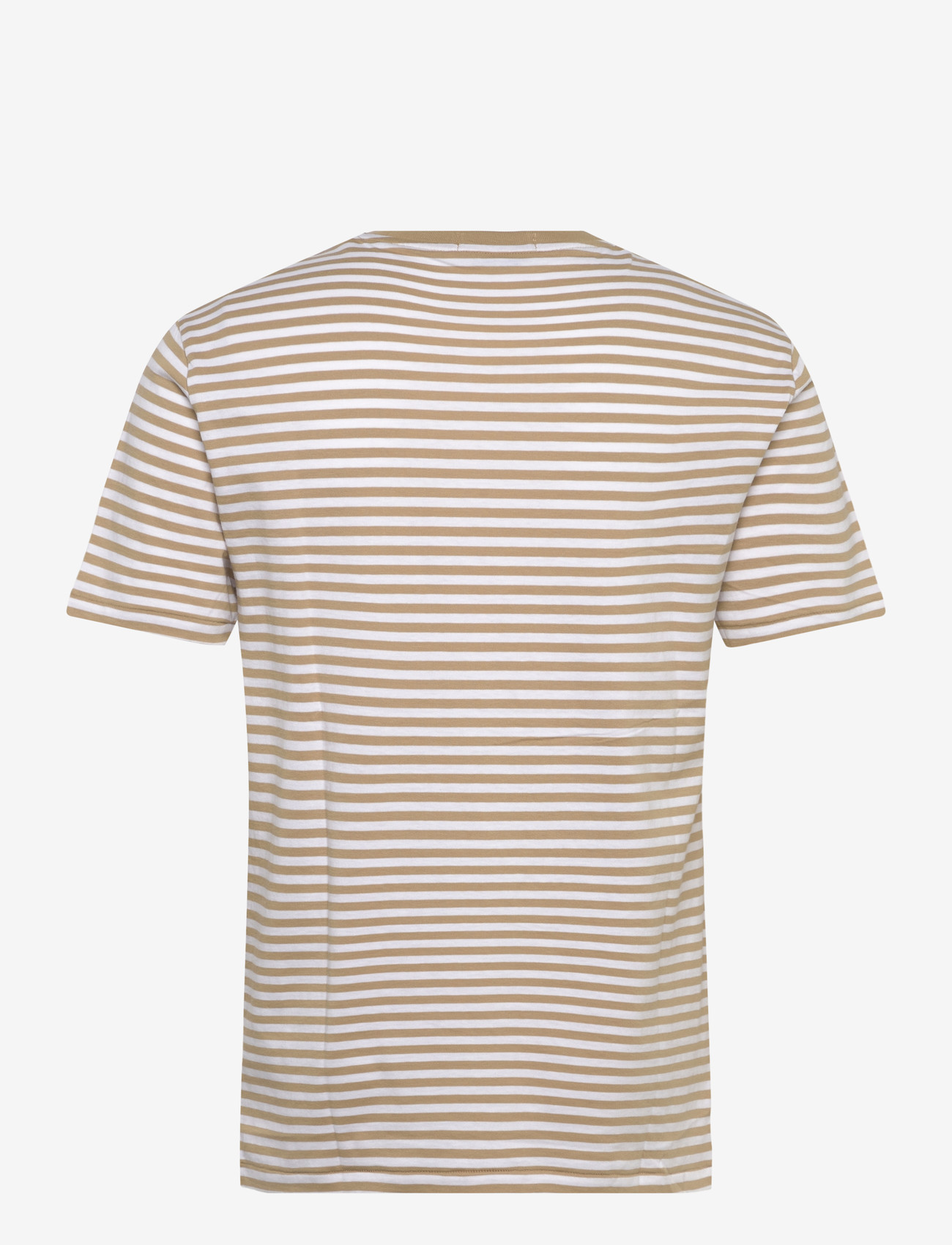 Polo Ralph Lauren - Custom Slim Fit Striped Jersey T-Shirt - kortærmede t-shirts - vintage khaki/whi - 1