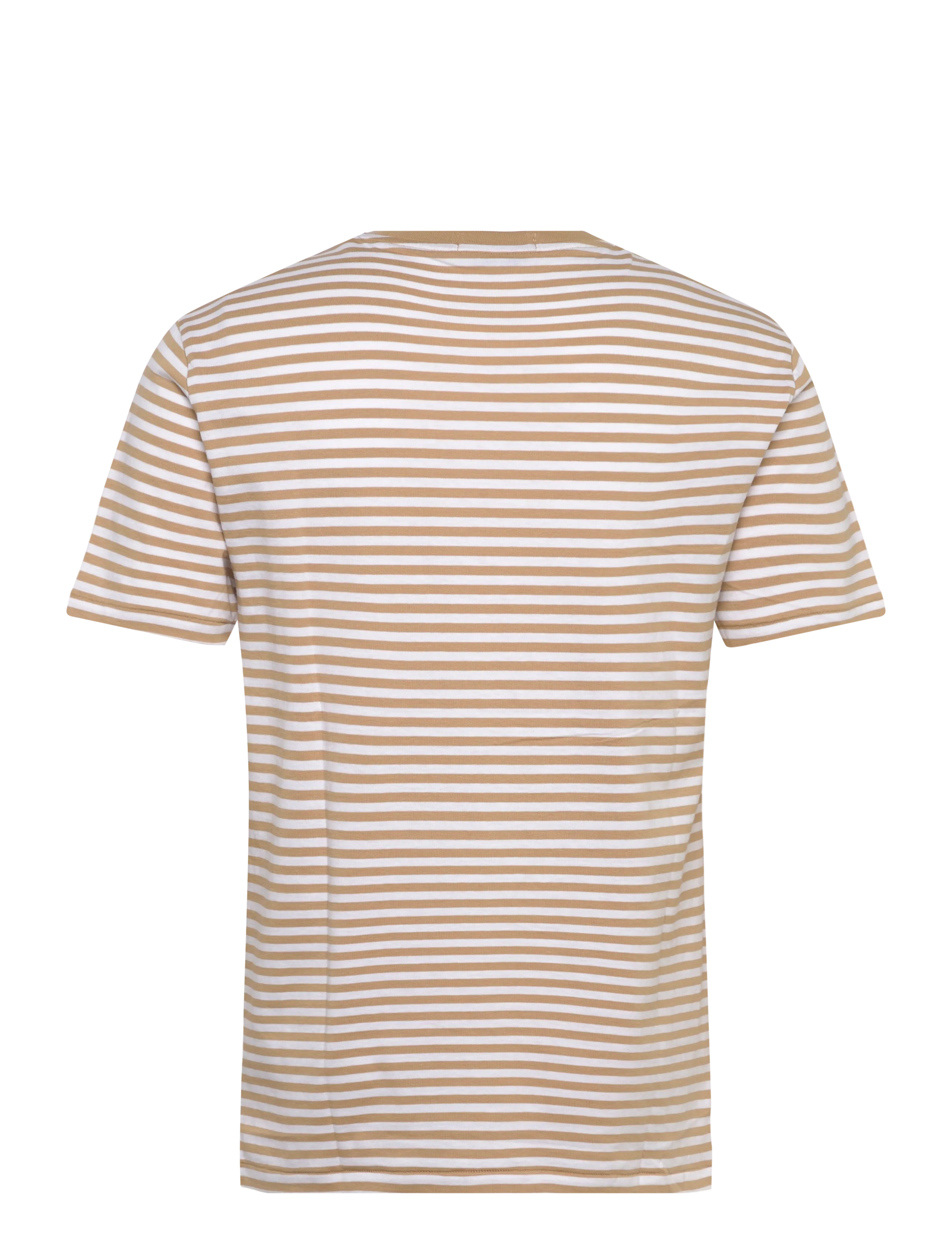 Polo Ralph Lauren - Custom Slim Fit Striped Jersey T-Shirt - short-sleeved t-shirts - vintage khaki/whi - 1