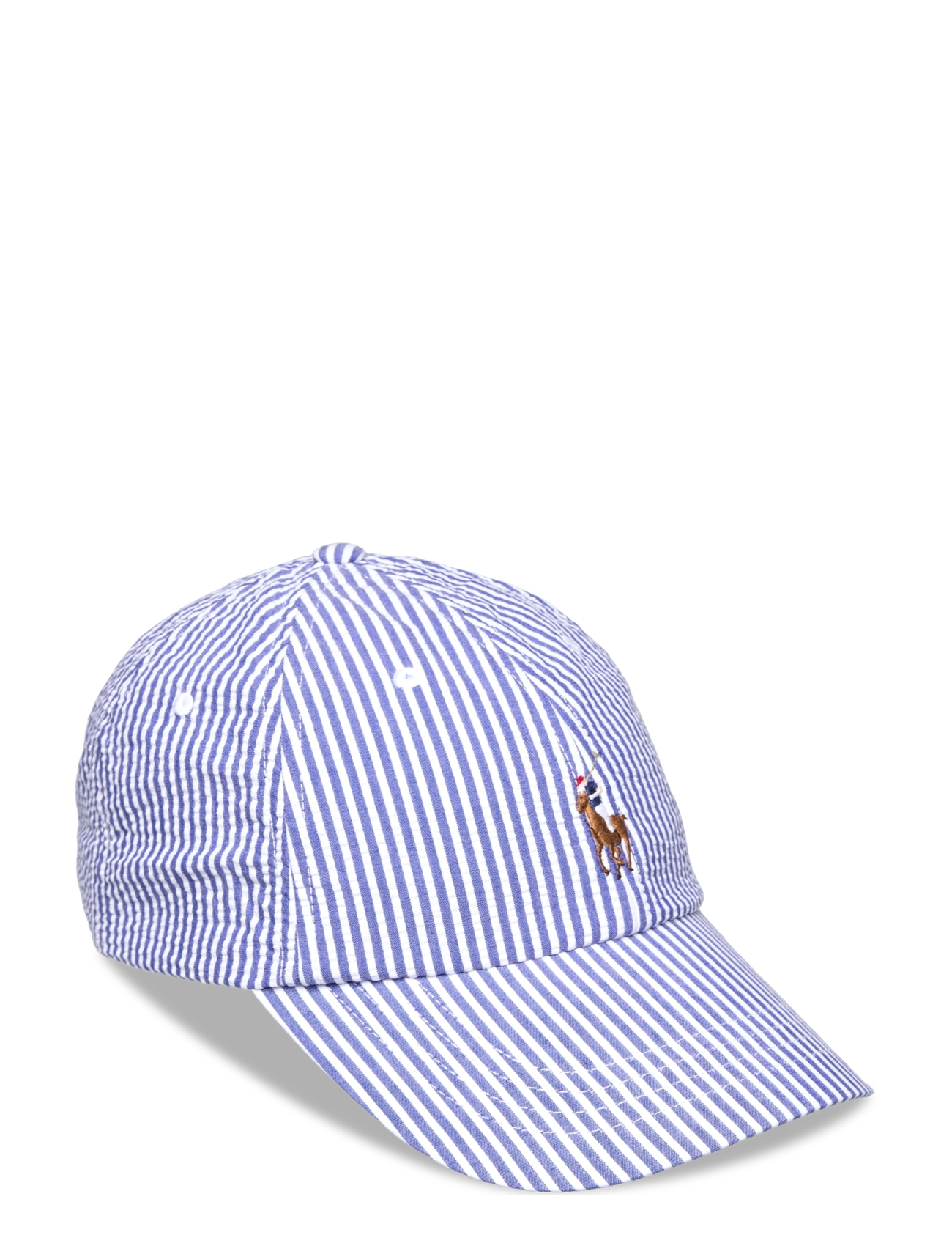 Polo Ralph Lauren Seersucker Ball Cap, One Size, Headwear, Blau - Caps, Männerswear