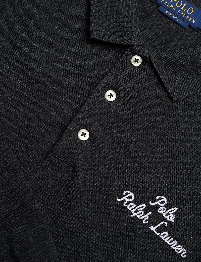 Polo Ralph Lauren - Classic Fit Logo Mesh Polo Shirt - langærmede poloer - black marl heathe - 2