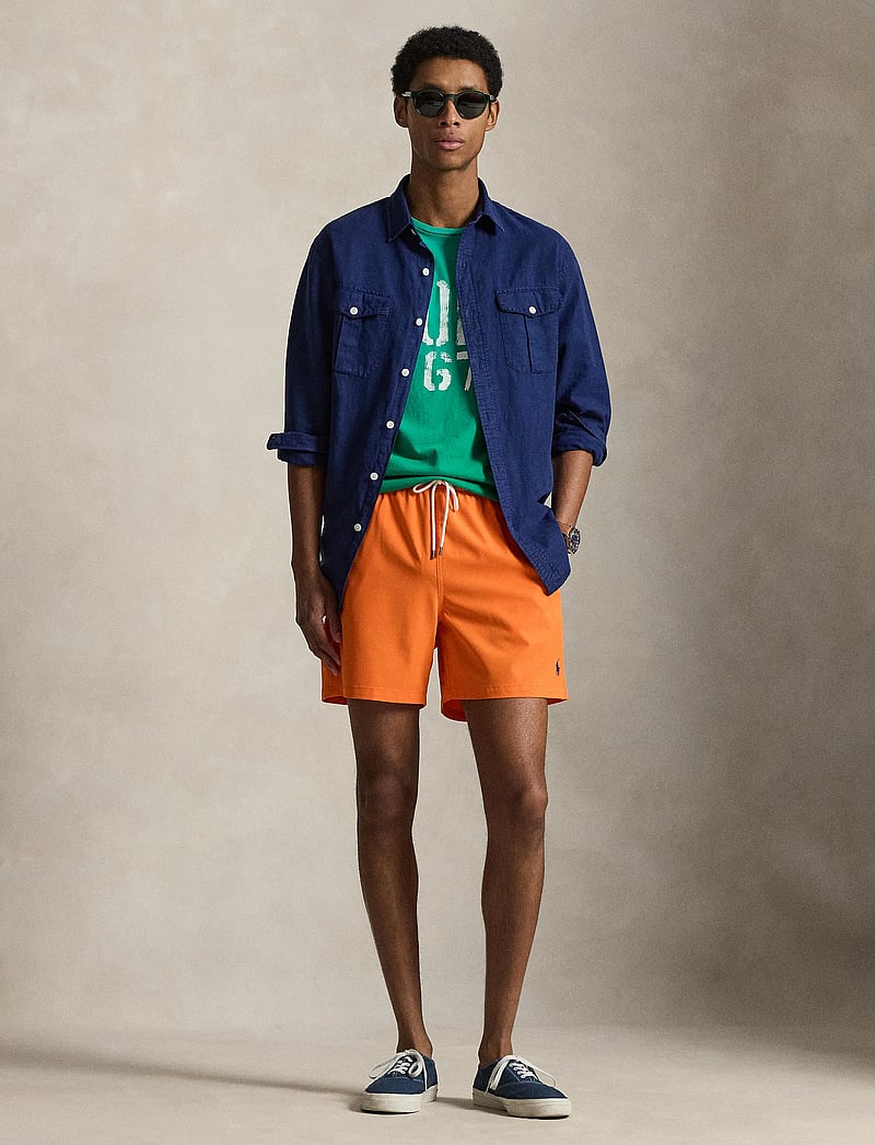 Polo Ralph Lauren - 5.75-Inch Traveler Classic Swim Trunk - swim shorts - sailing orange - 3