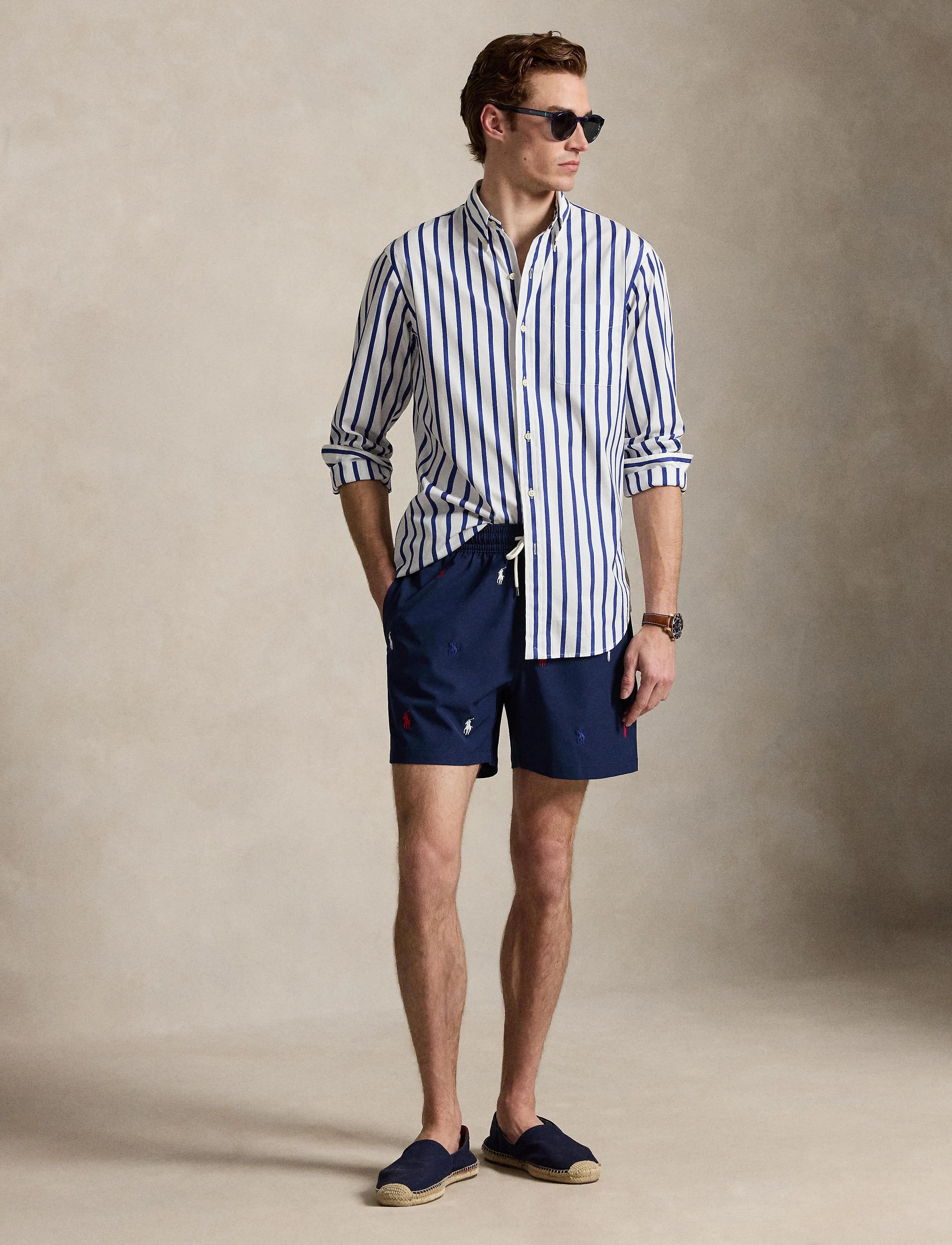 Polo Ralph Lauren - 5.75-Inch Traveler Classic Swim Trunk - badehose - newport navy w/ao - 3