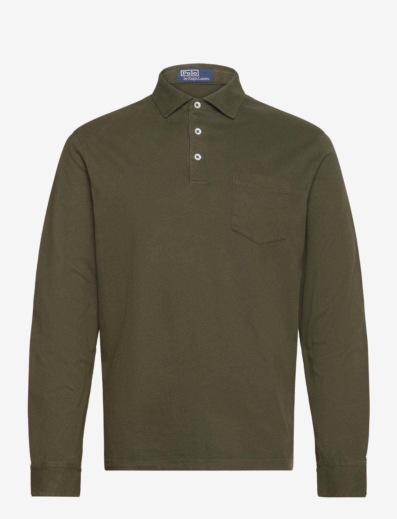 Polo Ralph Lauren - Classic Fit Sueded Jersey Polo Shirt - long-sleeved polos - armadillo - 0