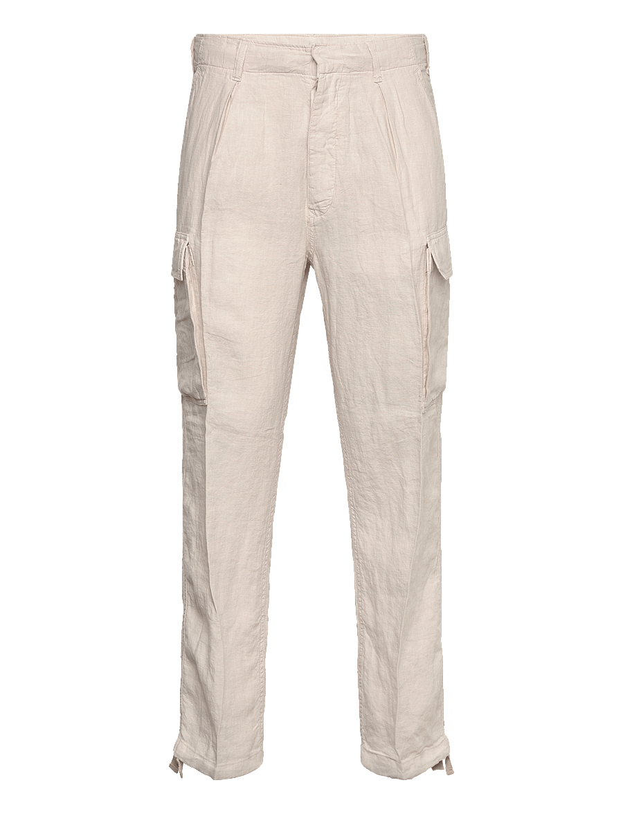 Polo Ralph Lauren - Lateef Slim Tapered Fit Linen Cargo Pant - hørbukser - dove grey - 0