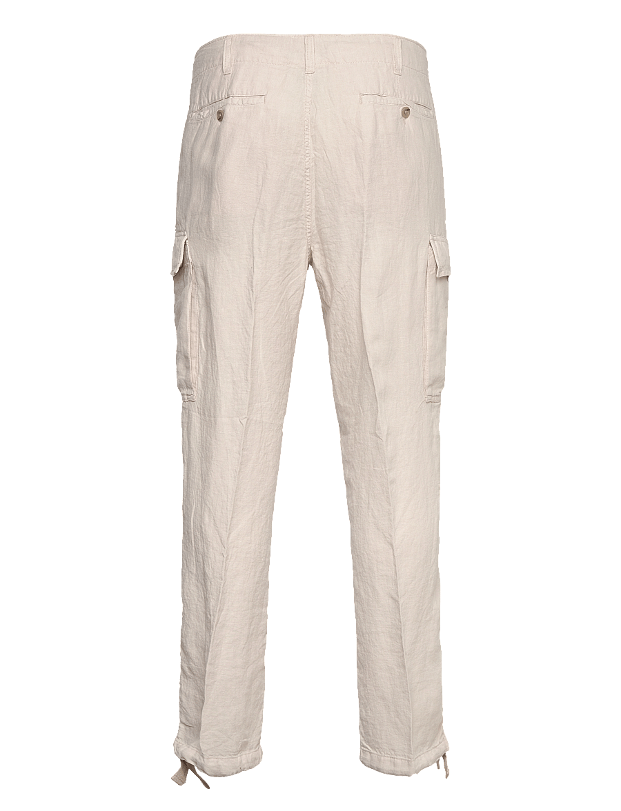 Polo Ralph Lauren - Lateef Slim Tapered Fit Linen Cargo Pant - hørbukser - dove grey - 1