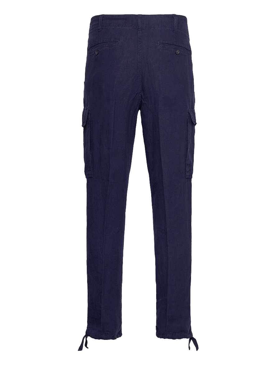 Polo Ralph Lauren - Lateef Slim Tapered Fit Linen Cargo Pant - pantalons en lin - newport navy - 1