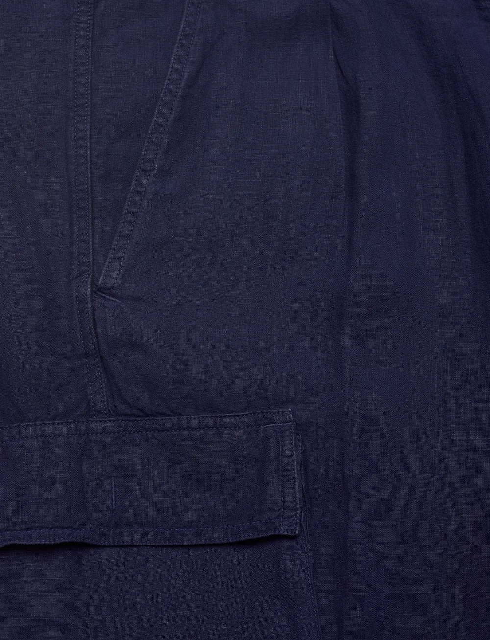 Polo Ralph Lauren - Lateef Slim Tapered Fit Linen Cargo Pant - hørbukser - newport navy - 2