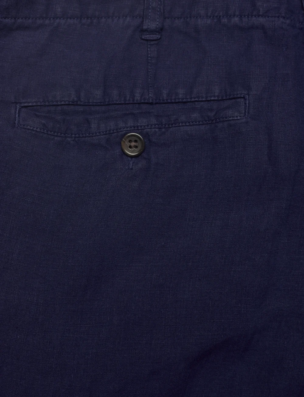 Polo Ralph Lauren - Lateef Slim Tapered Fit Linen Cargo Pant - hørbukser - newport navy - 4