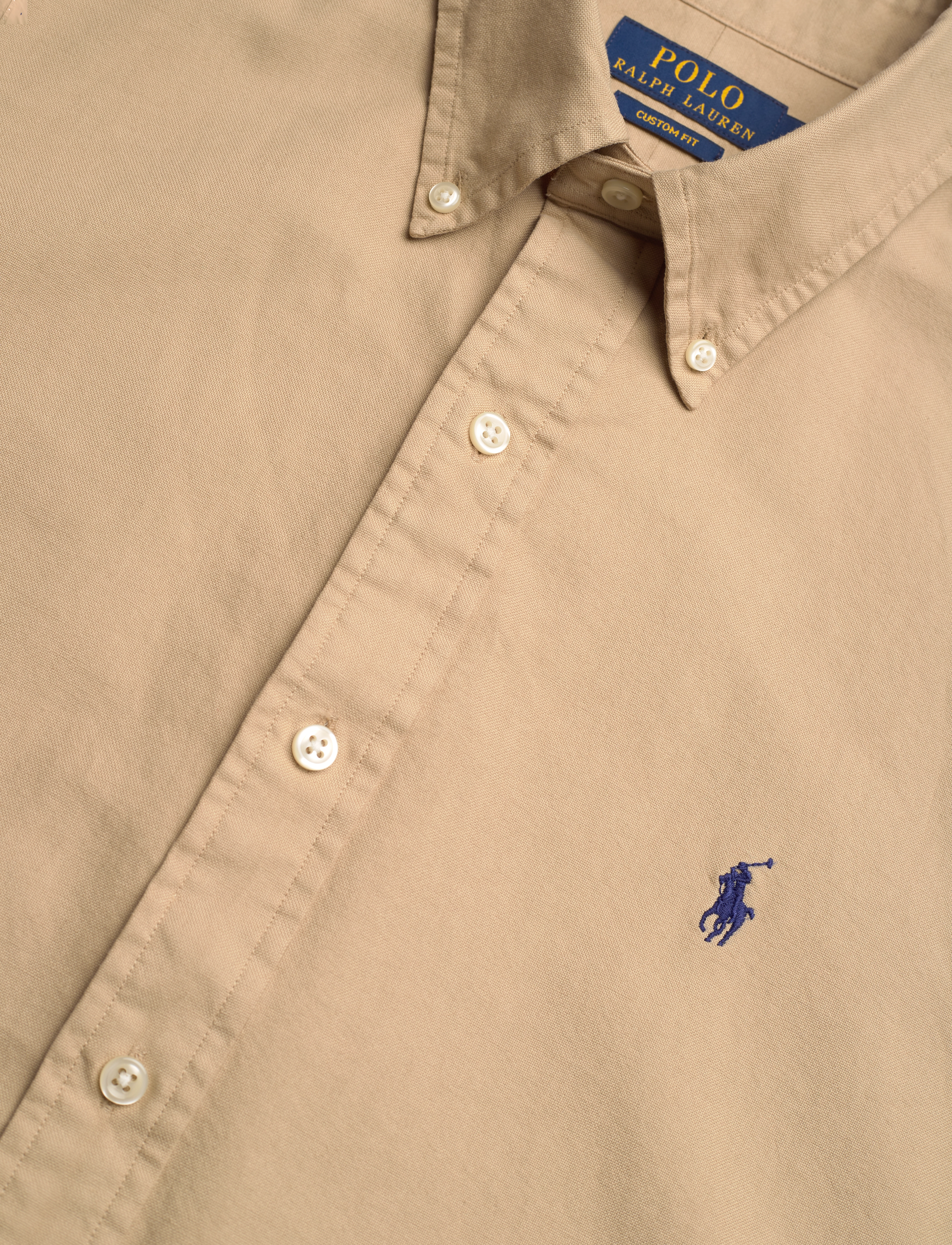 Polo Ralph Lauren - Custom Fit Garment-Dyed Oxford Shirt - coastal beige - 3