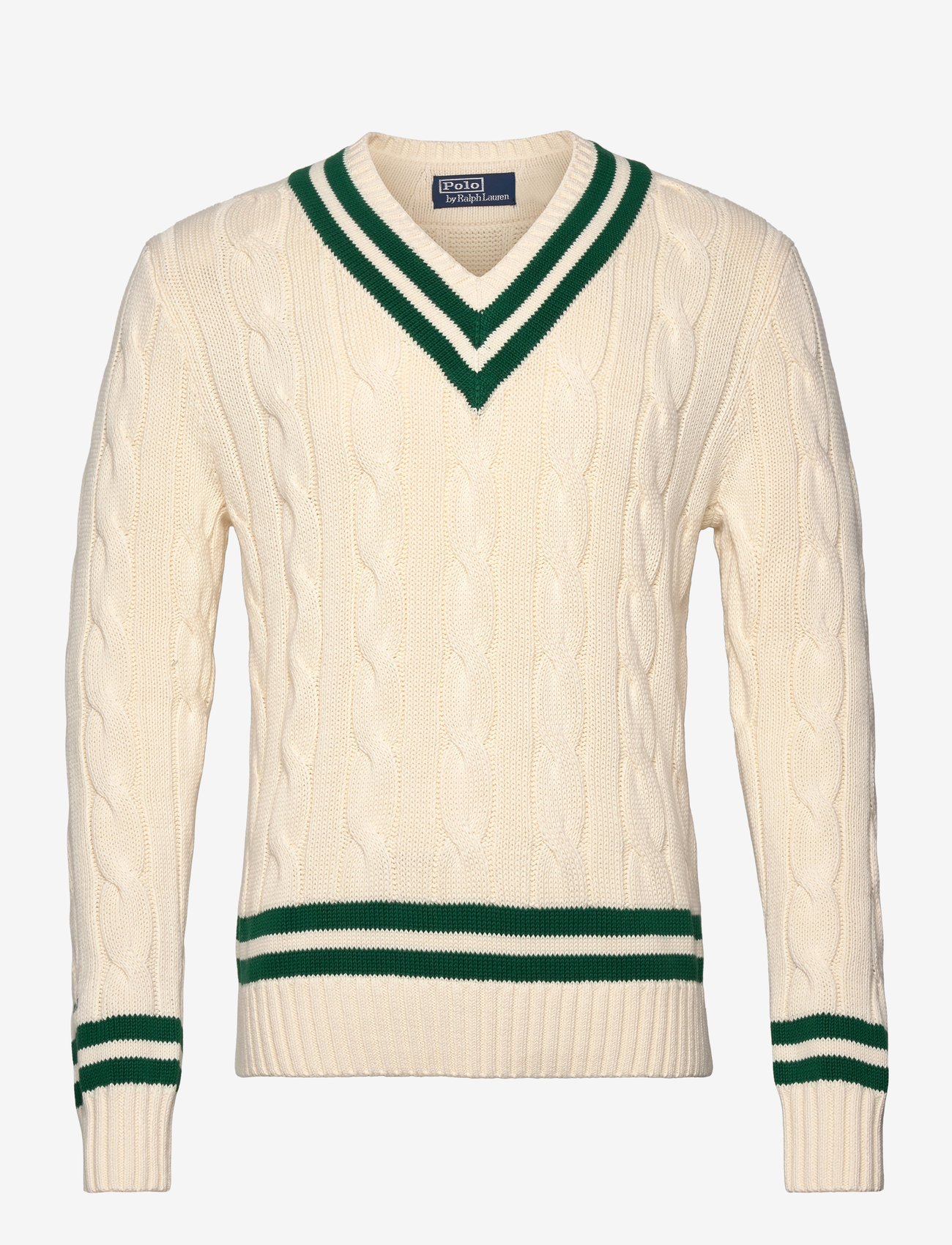 Polo Ralph Lauren - The Iconic Cricket Sweater - v-hals - cricket cream/new - 0