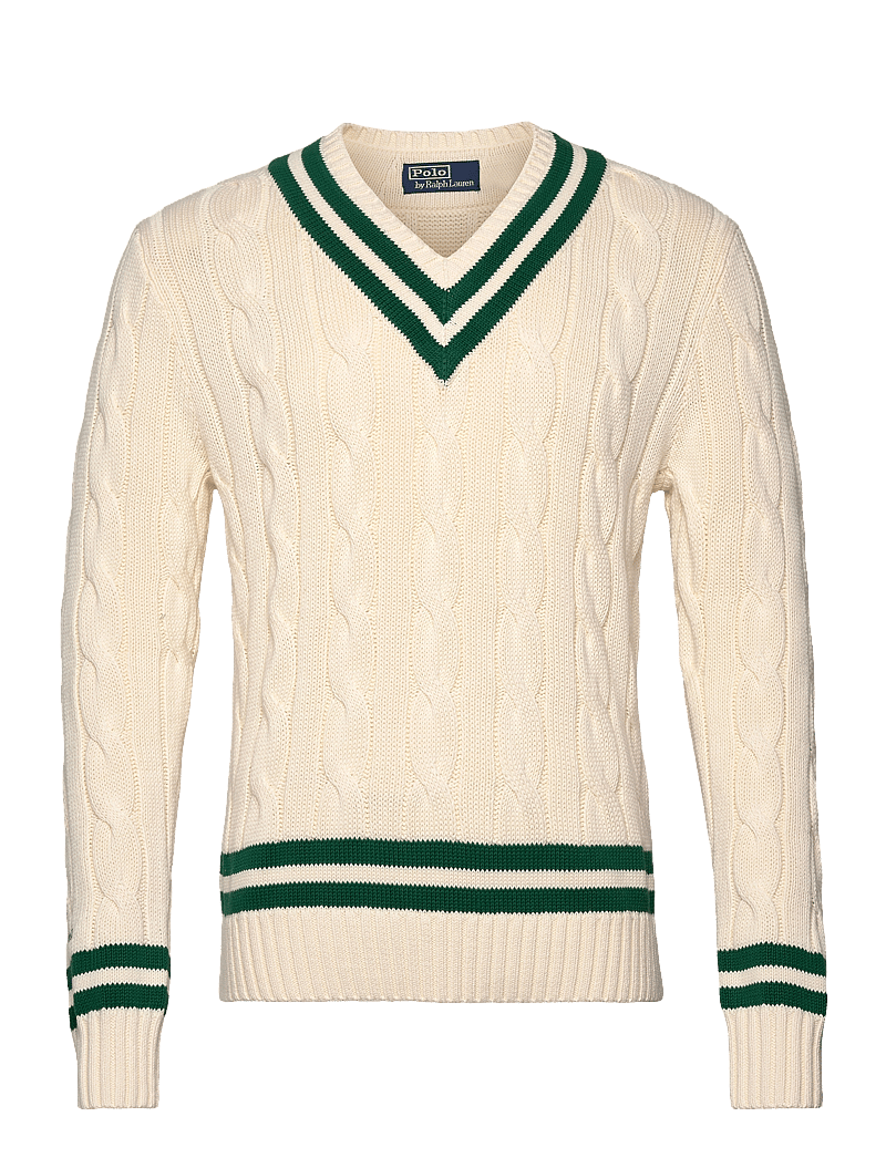 Polo Ralph Lauren - The Iconic Cricket Sweater - v-hals - cricket cream/new - 0