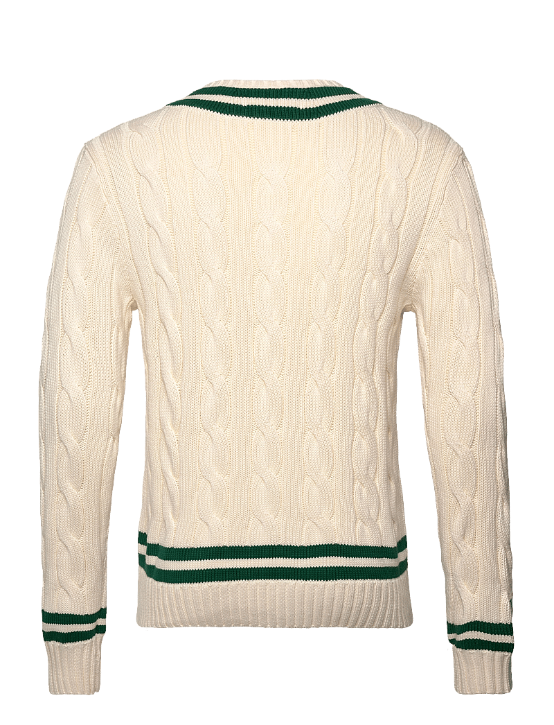 Polo Ralph Lauren - The Iconic Cricket Sweater - v-hals - cricket cream/new - 1