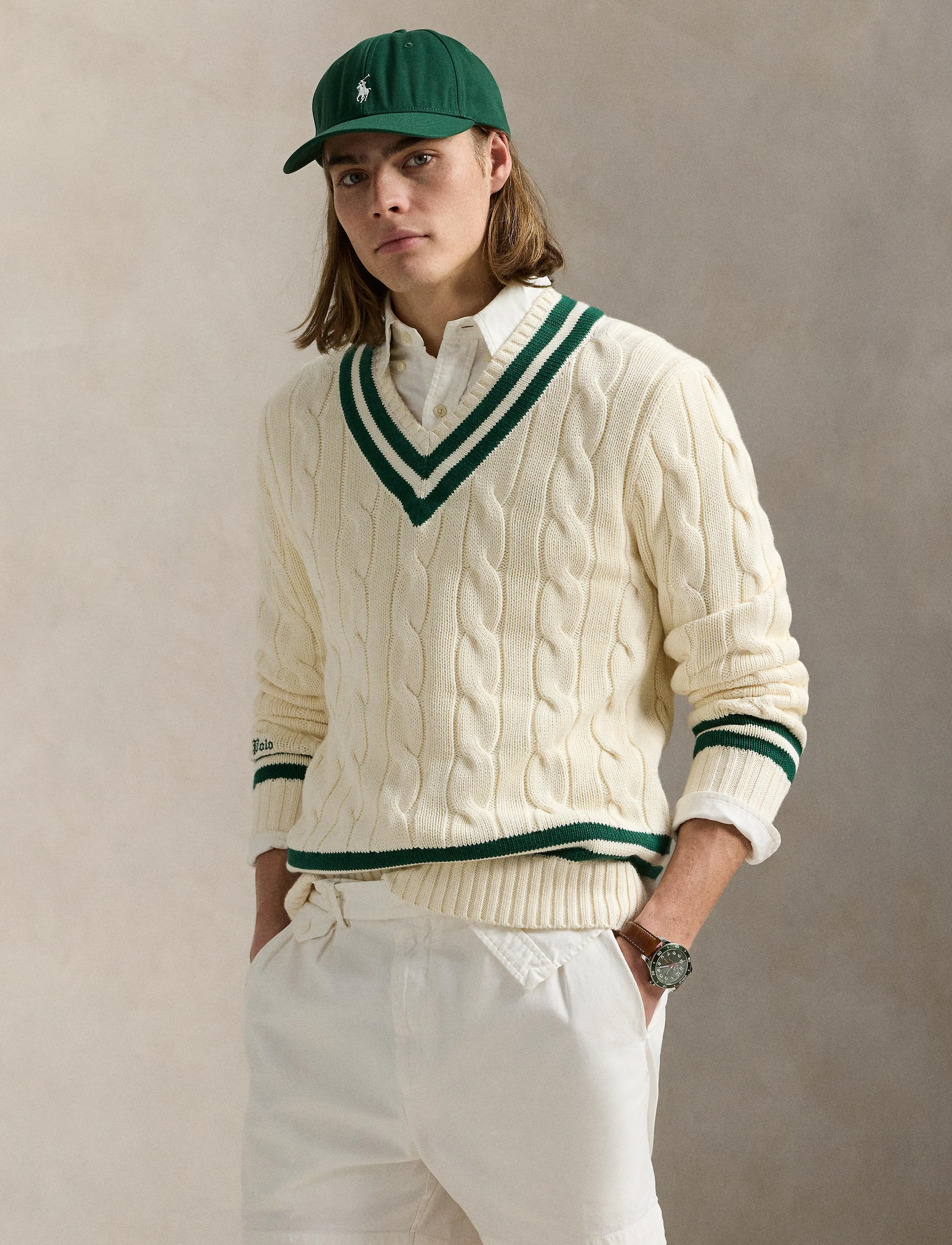 Polo Ralph Lauren The Iconic Cricket Sweater - Nach Stil kaufen - CRICKET CREAM/NEW / cream