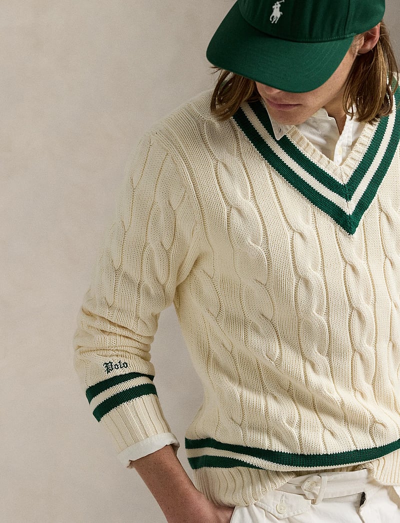 Polo Ralph Lauren - 1/4-5 COTTON-LSL-PLO - v-ausschnitt - cricket cream/new - 4