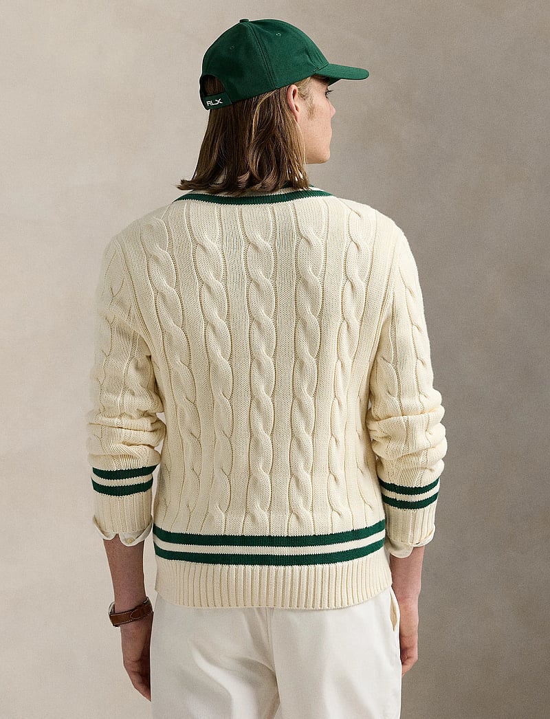 Polo Ralph Lauren - 1/4-5 COTTON-LSL-PLO - v-ausschnitt - cricket cream/new - 5