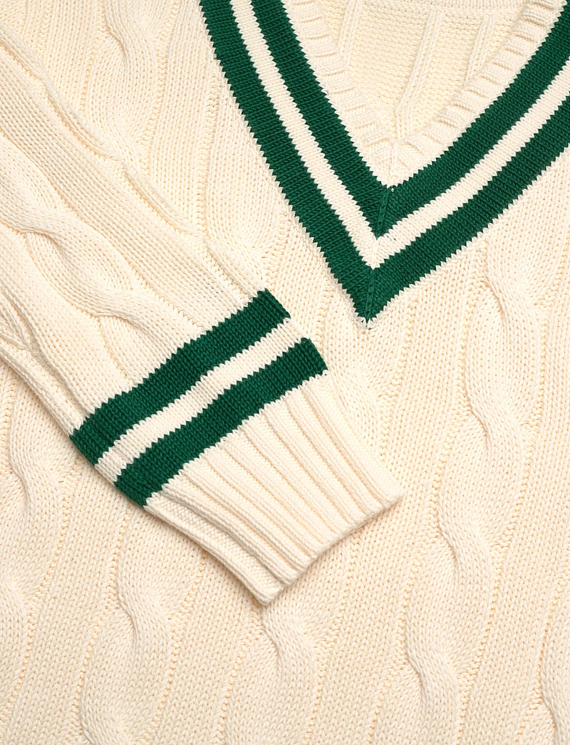 Polo Ralph Lauren - The Iconic Cricket Sweater - v-hals - cricket cream/new - 2